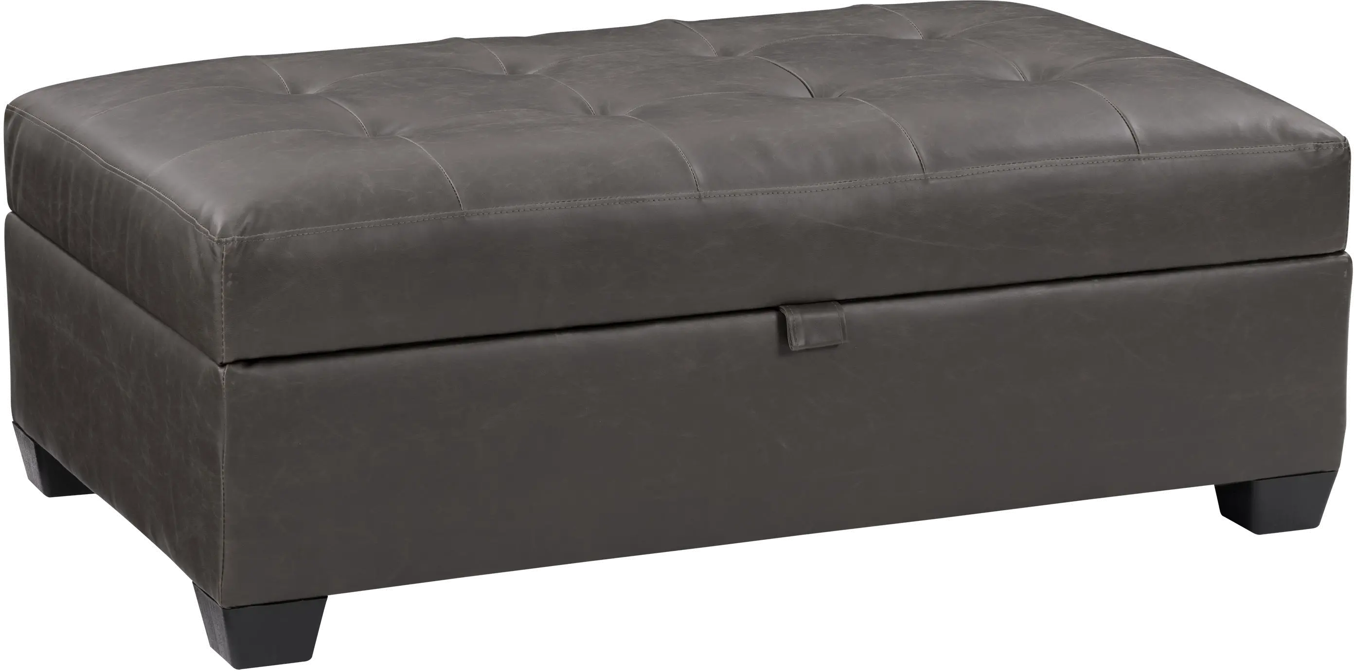 Antonio Dark Gray Tufted Storage Ottoman-3