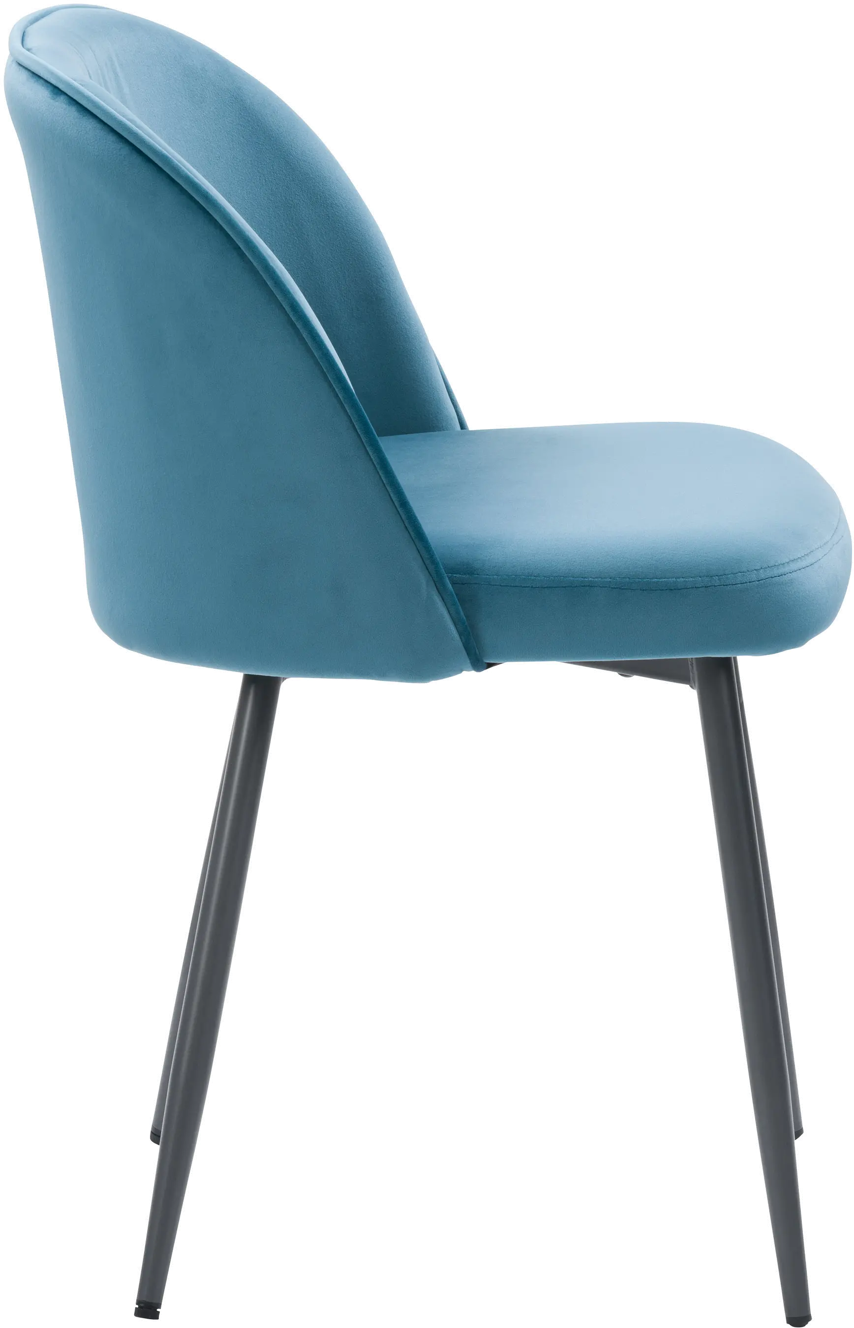 Ayla Blue Velvet Upholstered Accent Chair-4