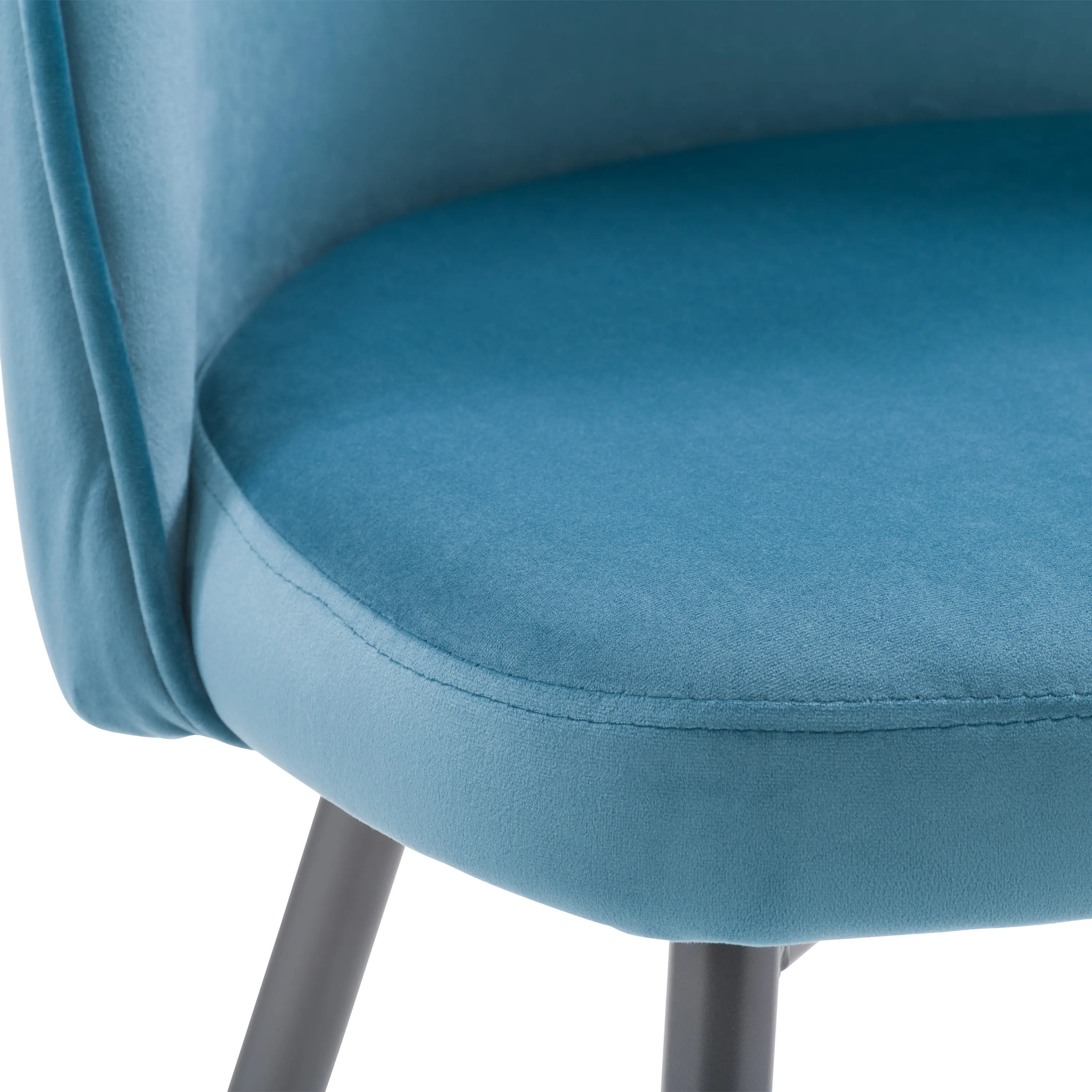 Ayla Blue Velvet Upholstered Accent Chair-7