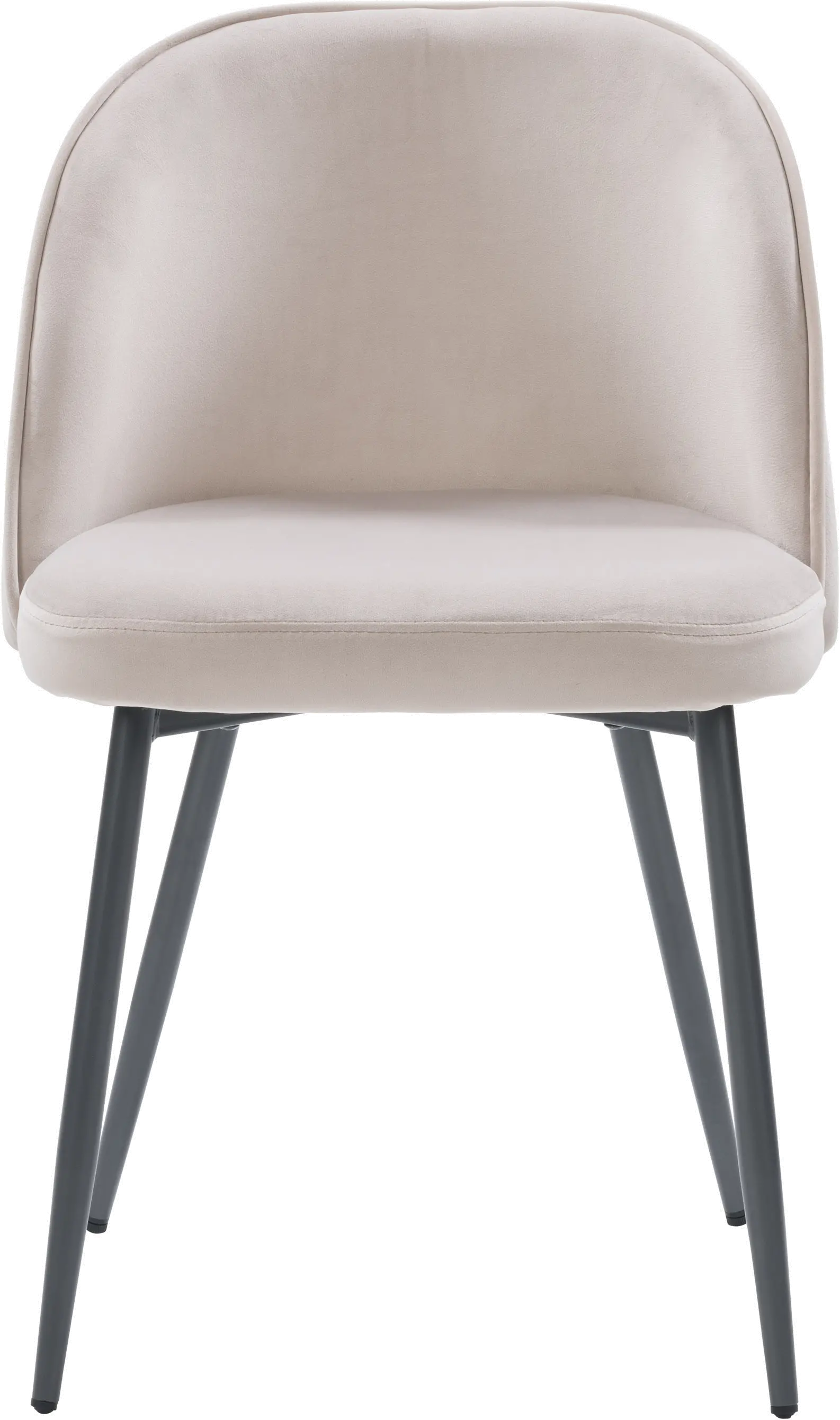 Ayla Beige Velvet Upholstered Accent Chair-1