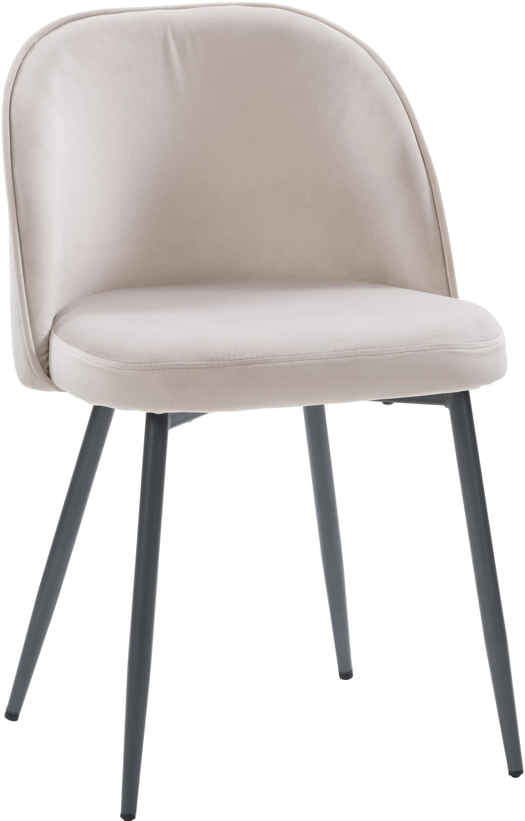 Ayla Beige Velvet Upholstered Accent Chair-3