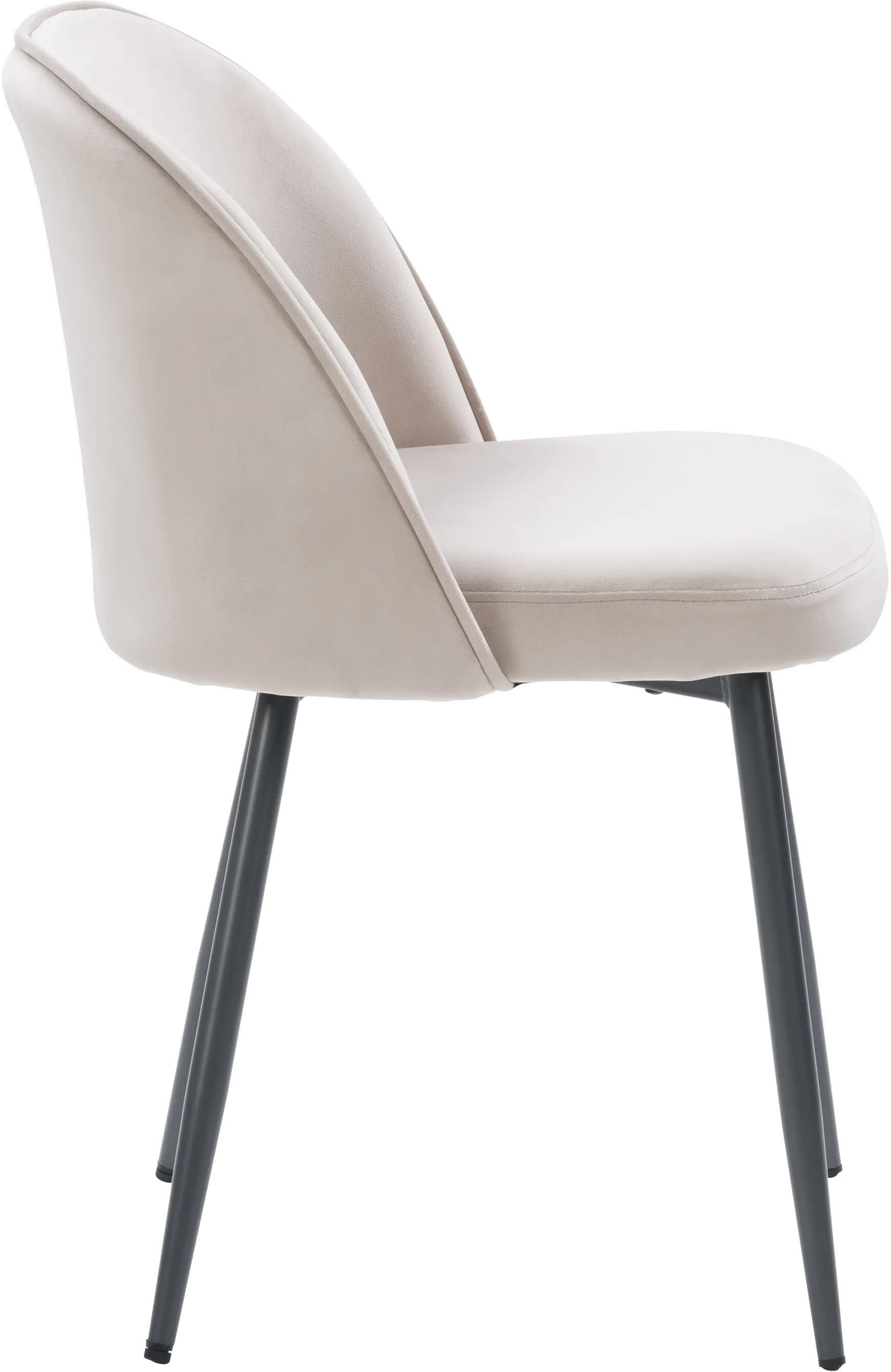 Ayla Beige Velvet Upholstered Accent Chair-4