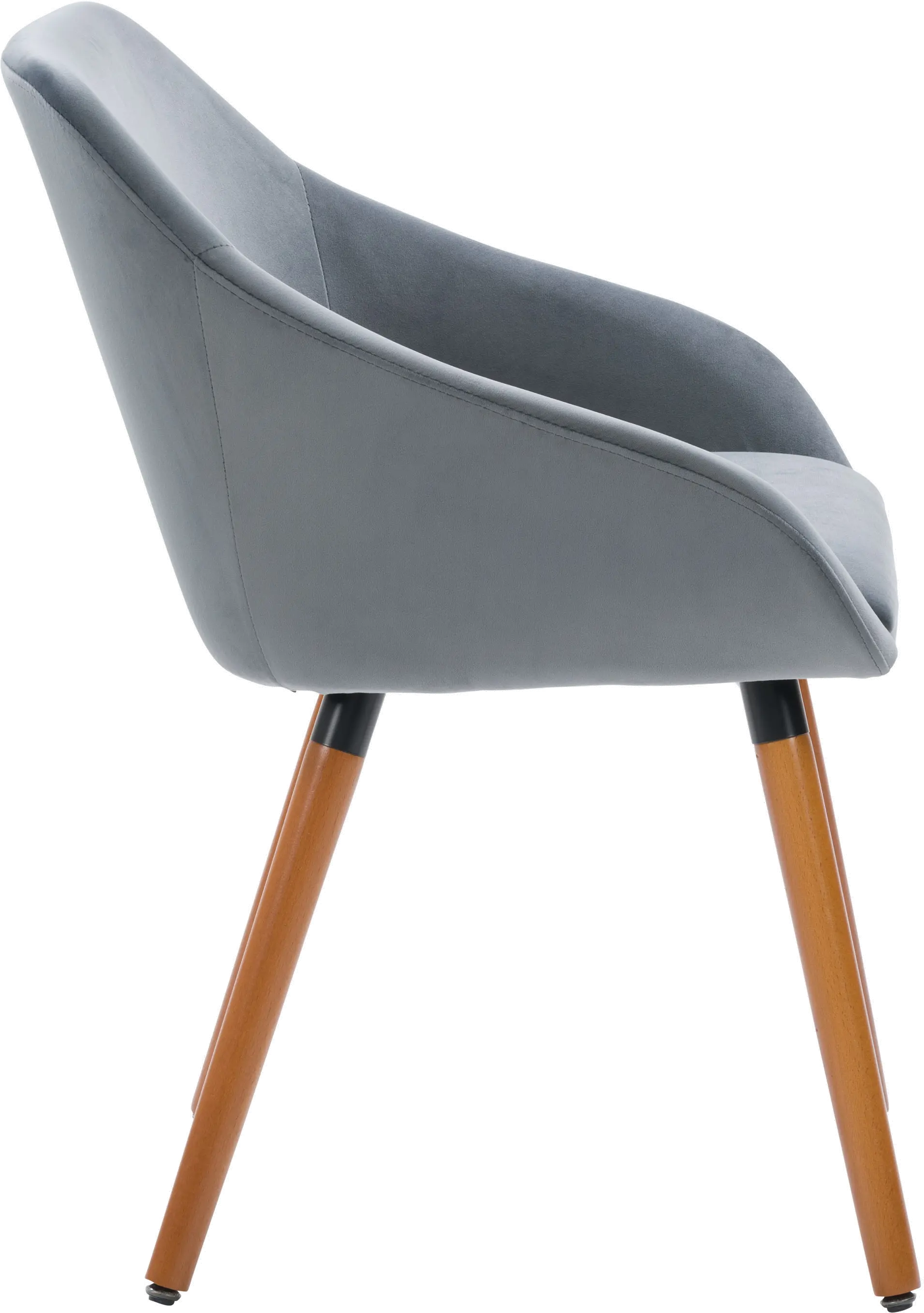 Ayla Gray Velvet Side Chairs, Set of 2-3