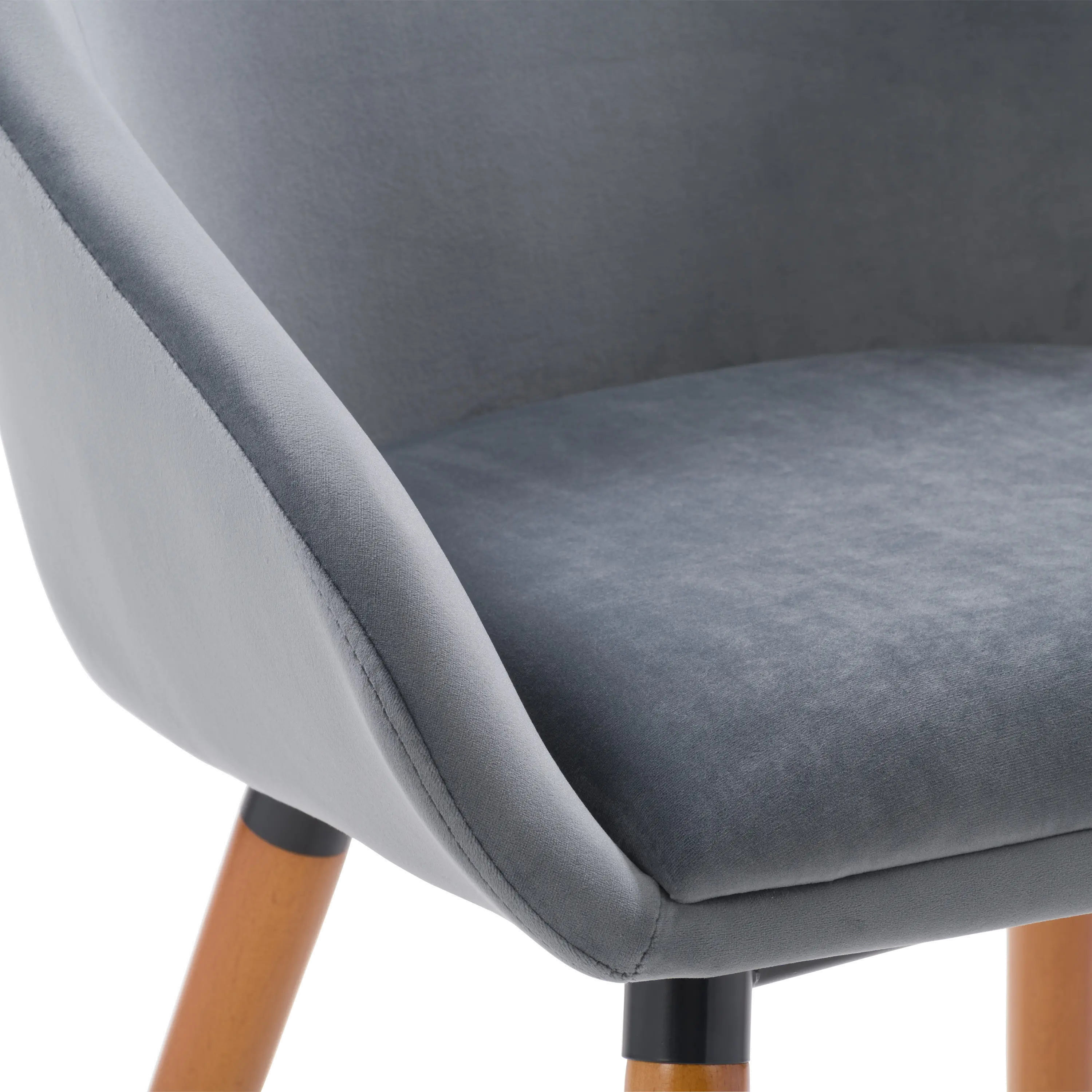 Ayla Gray Velvet Side Chairs, Set of 2-6