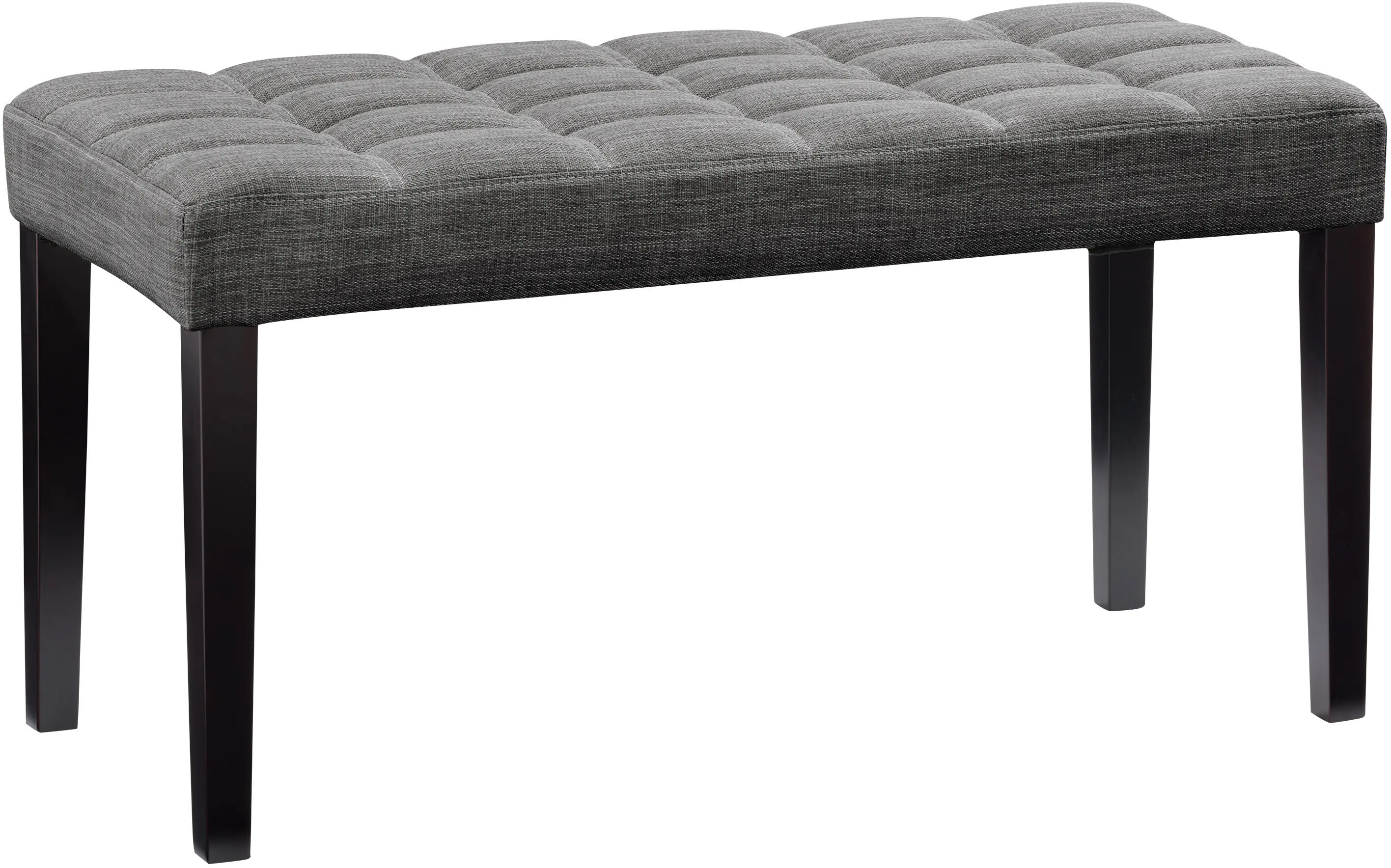 California Dark Gray Tufted Bench-1