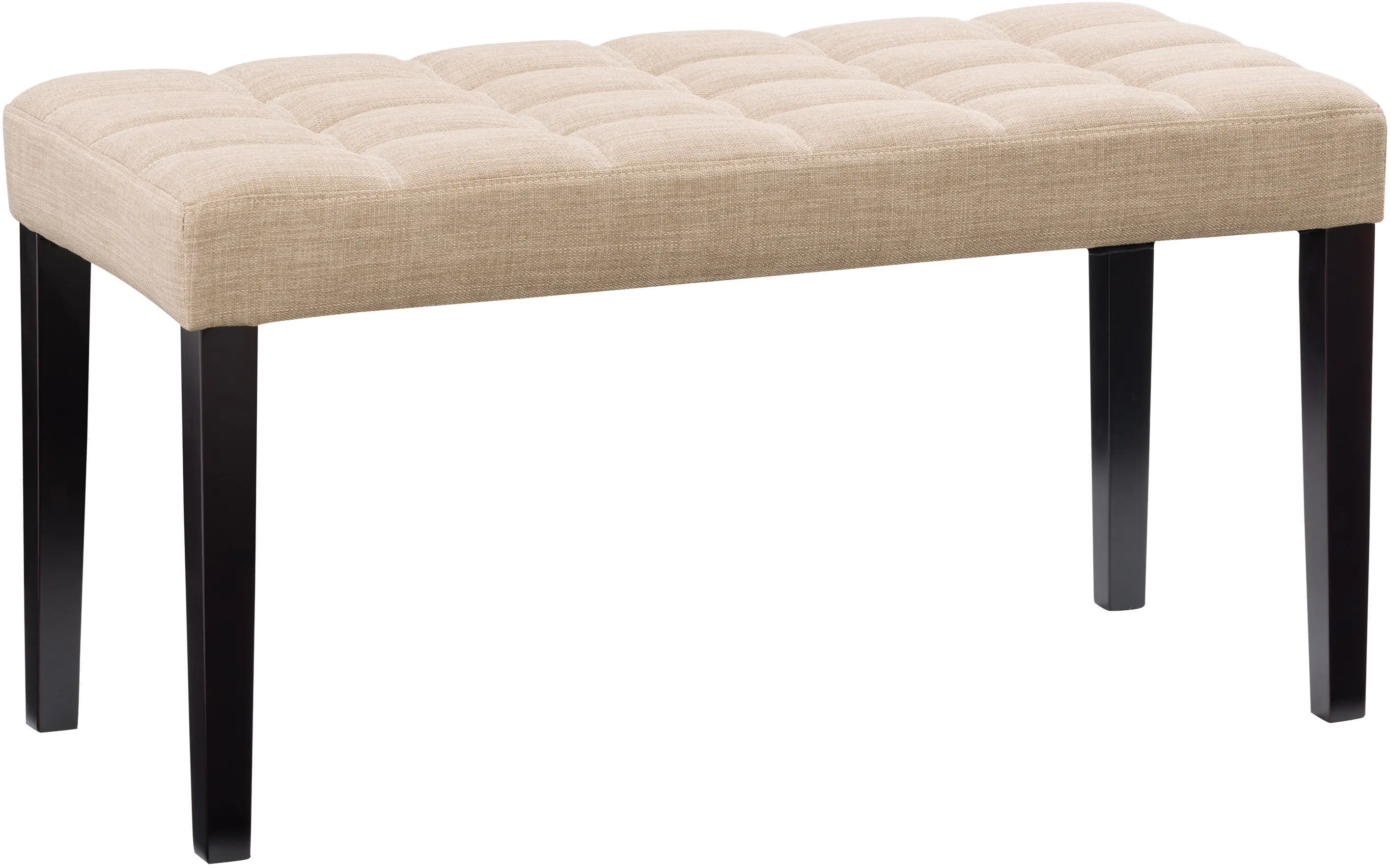 California Beige Tufted Bench-1