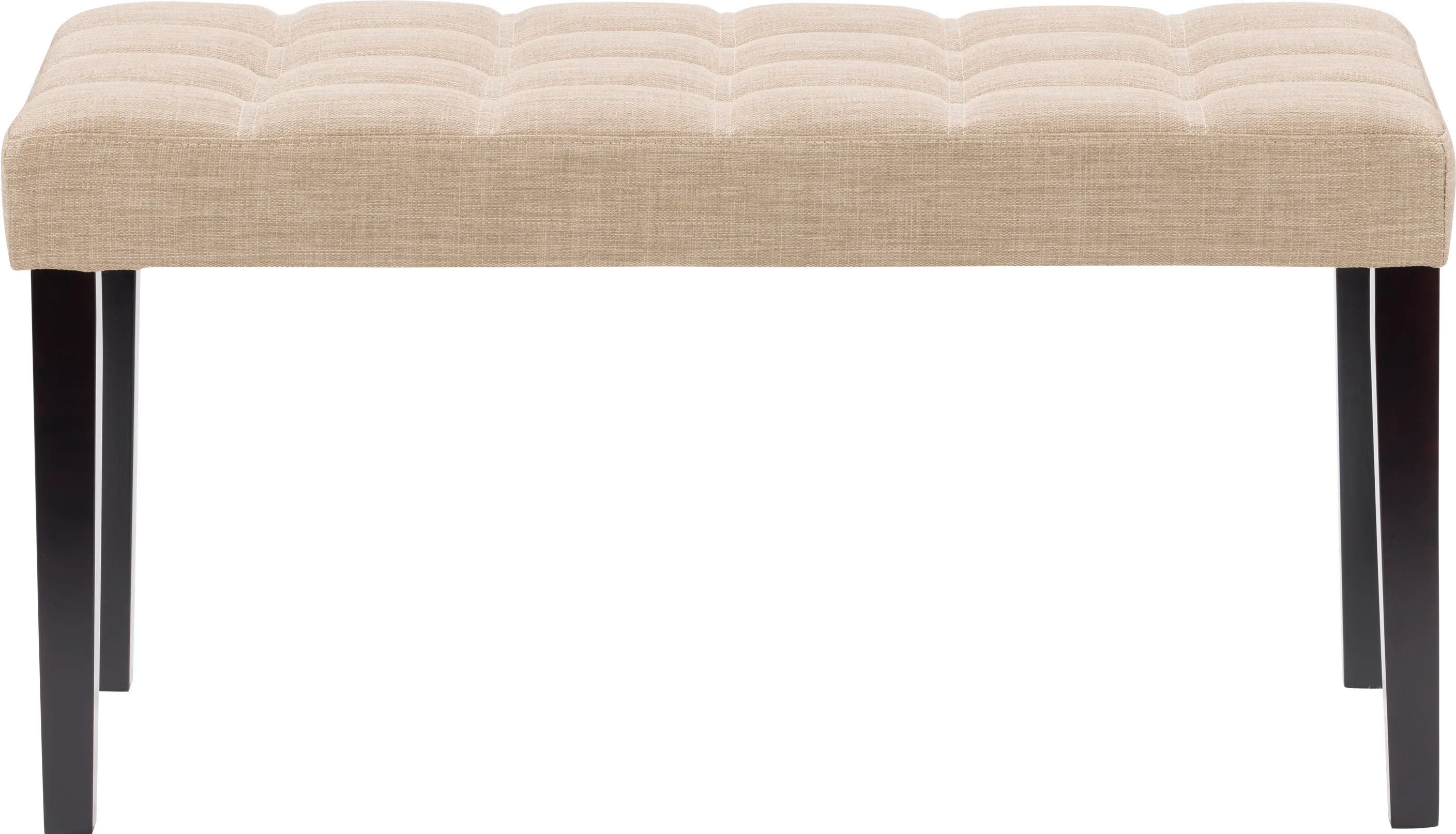 California Beige Tufted Bench-3