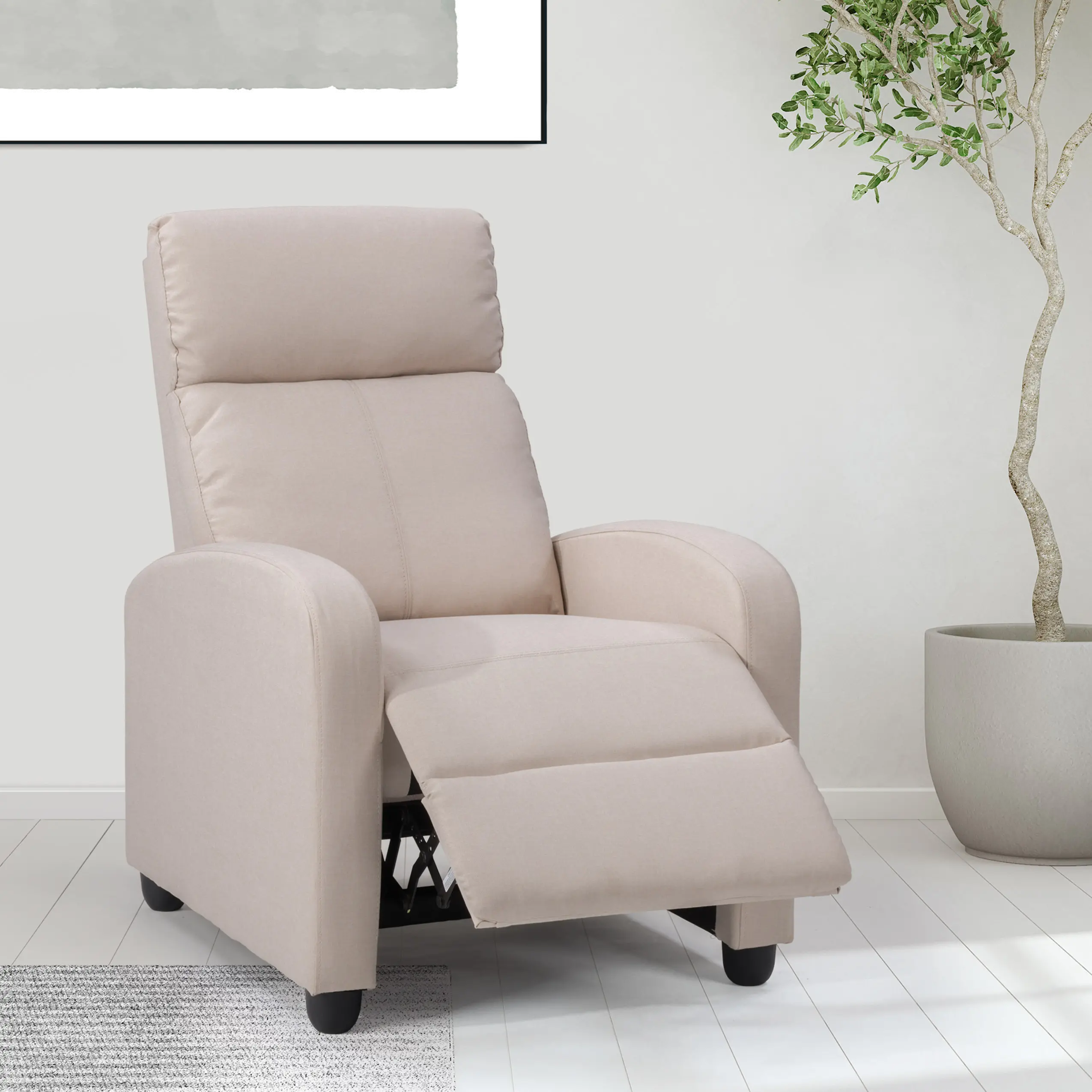 Oren Beige Manual Recliner-2