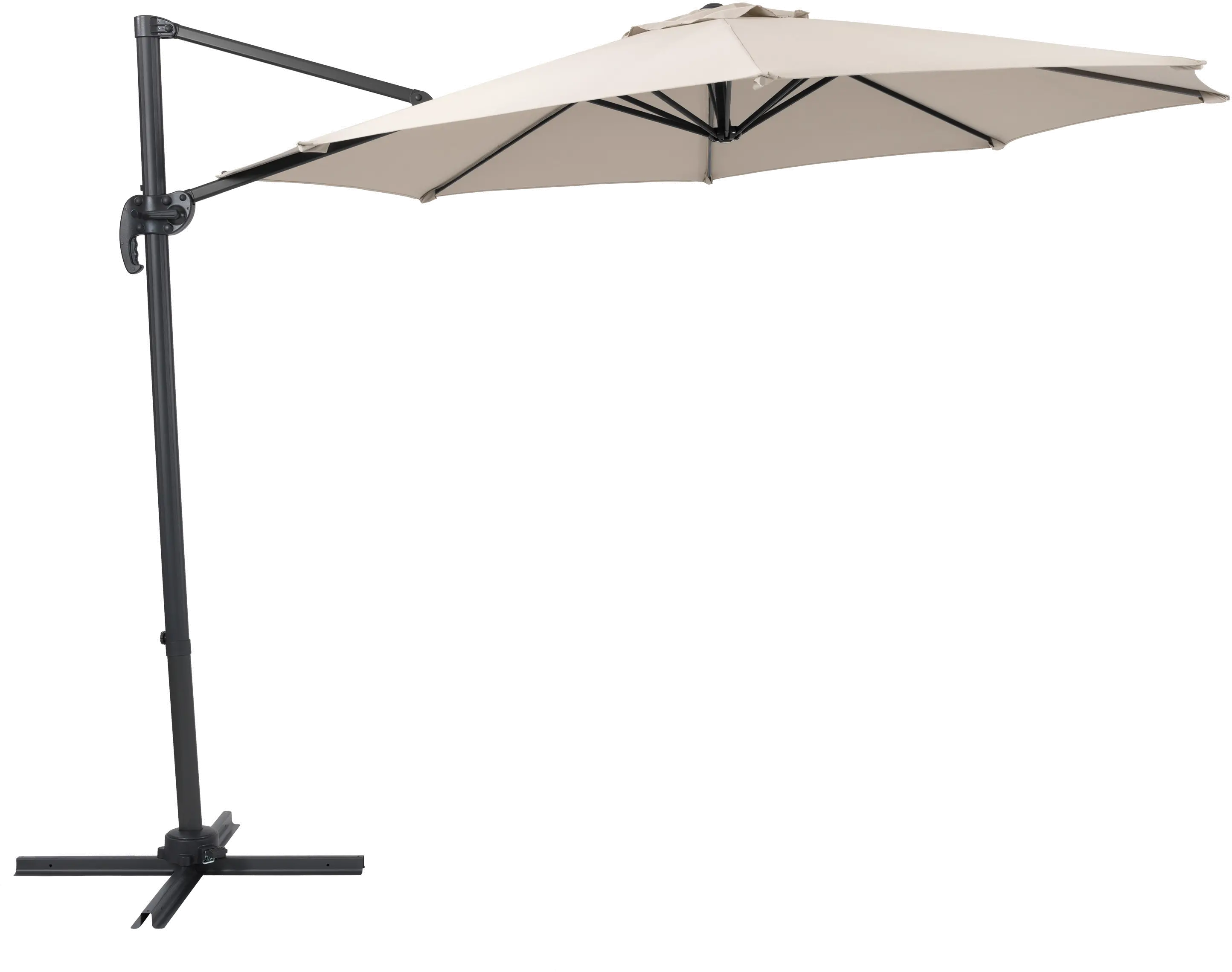 Off White Offset Tilting Patio Umbrella-1