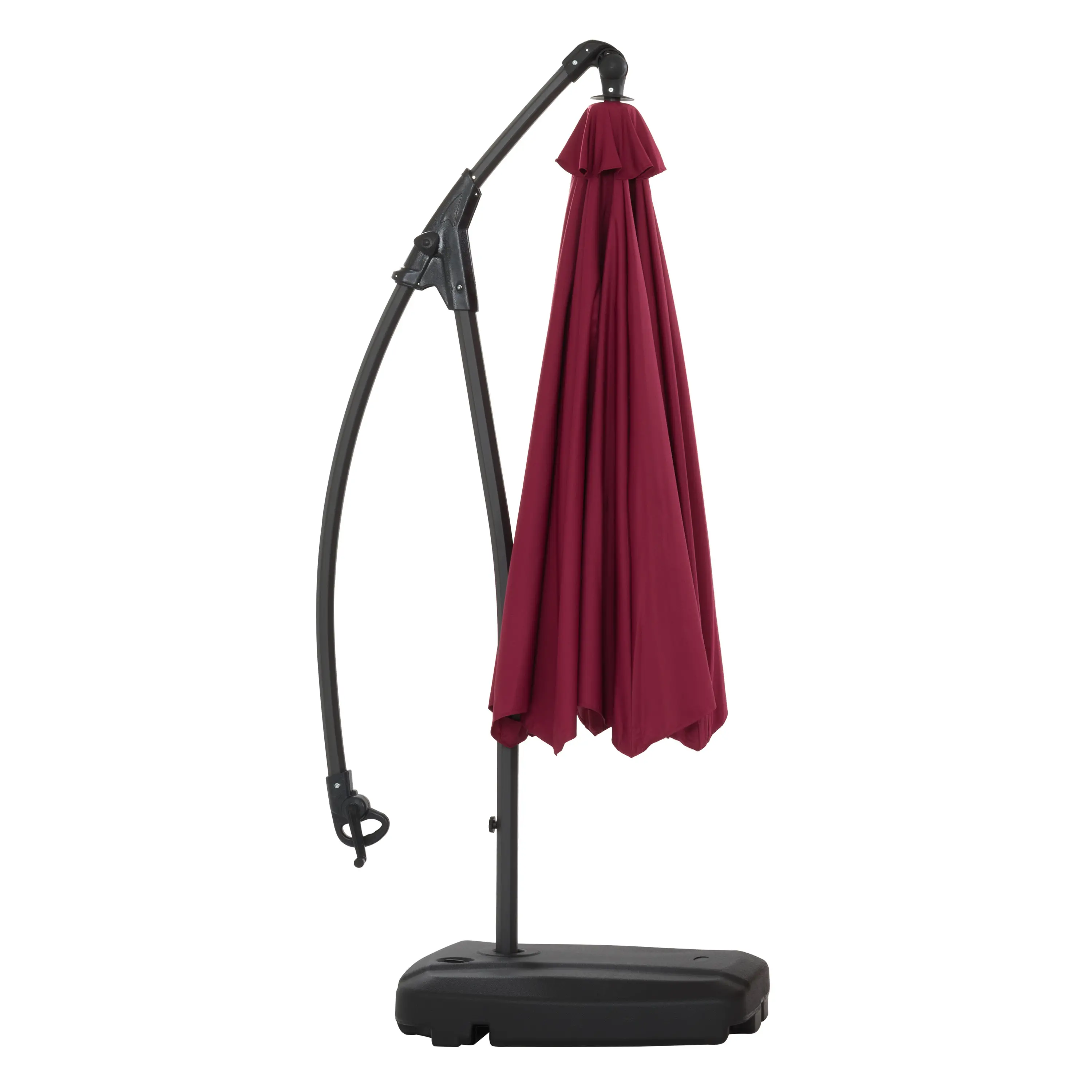 9.5 ft Cantilever Patio Umbrella in Wine Red-3