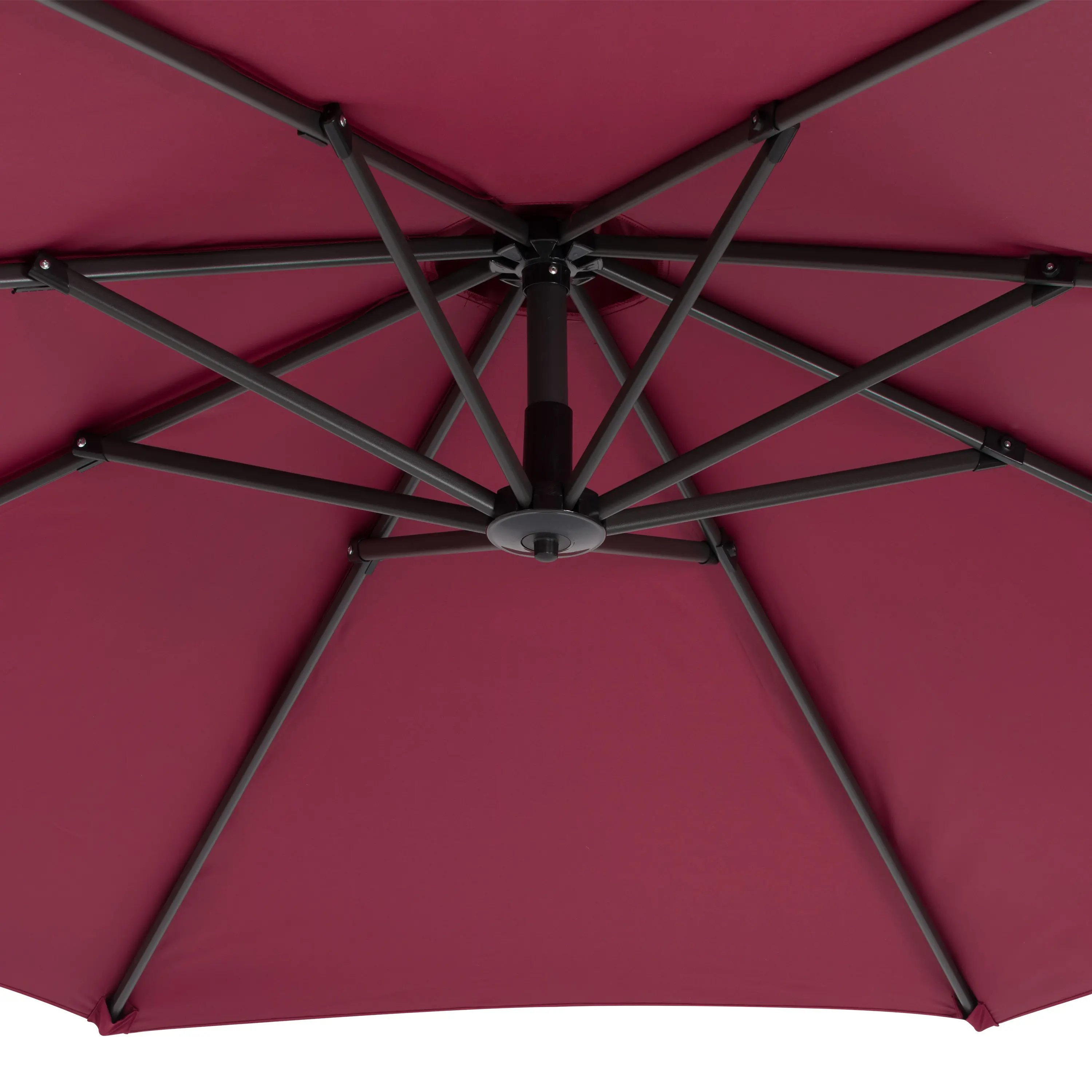 9.5 ft Cantilever Patio Umbrella in Wine Red-4