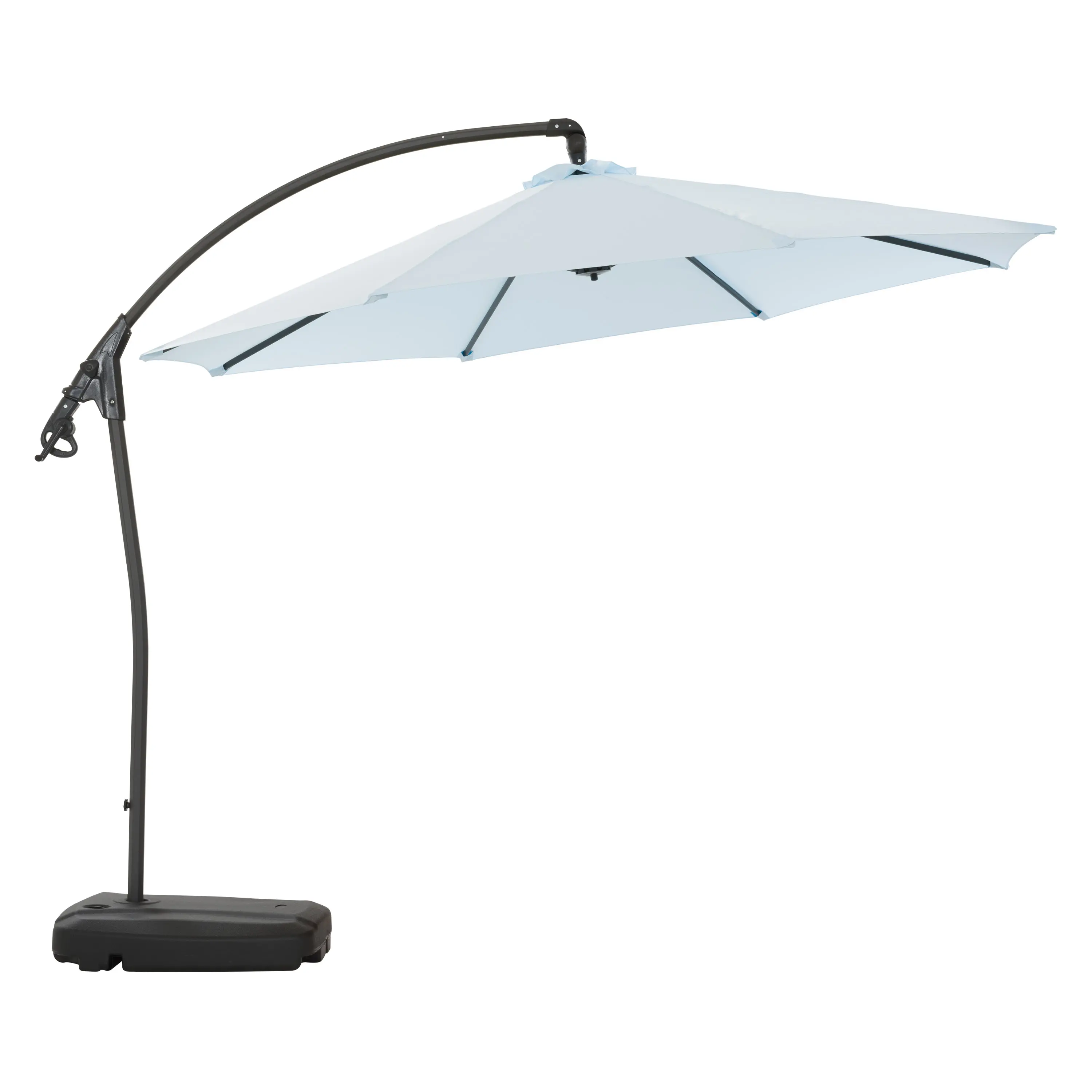 9.5 ft Cantilever Patio Umbrella in Light Blue-1