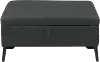 Linden Black Square Storage Ottoman