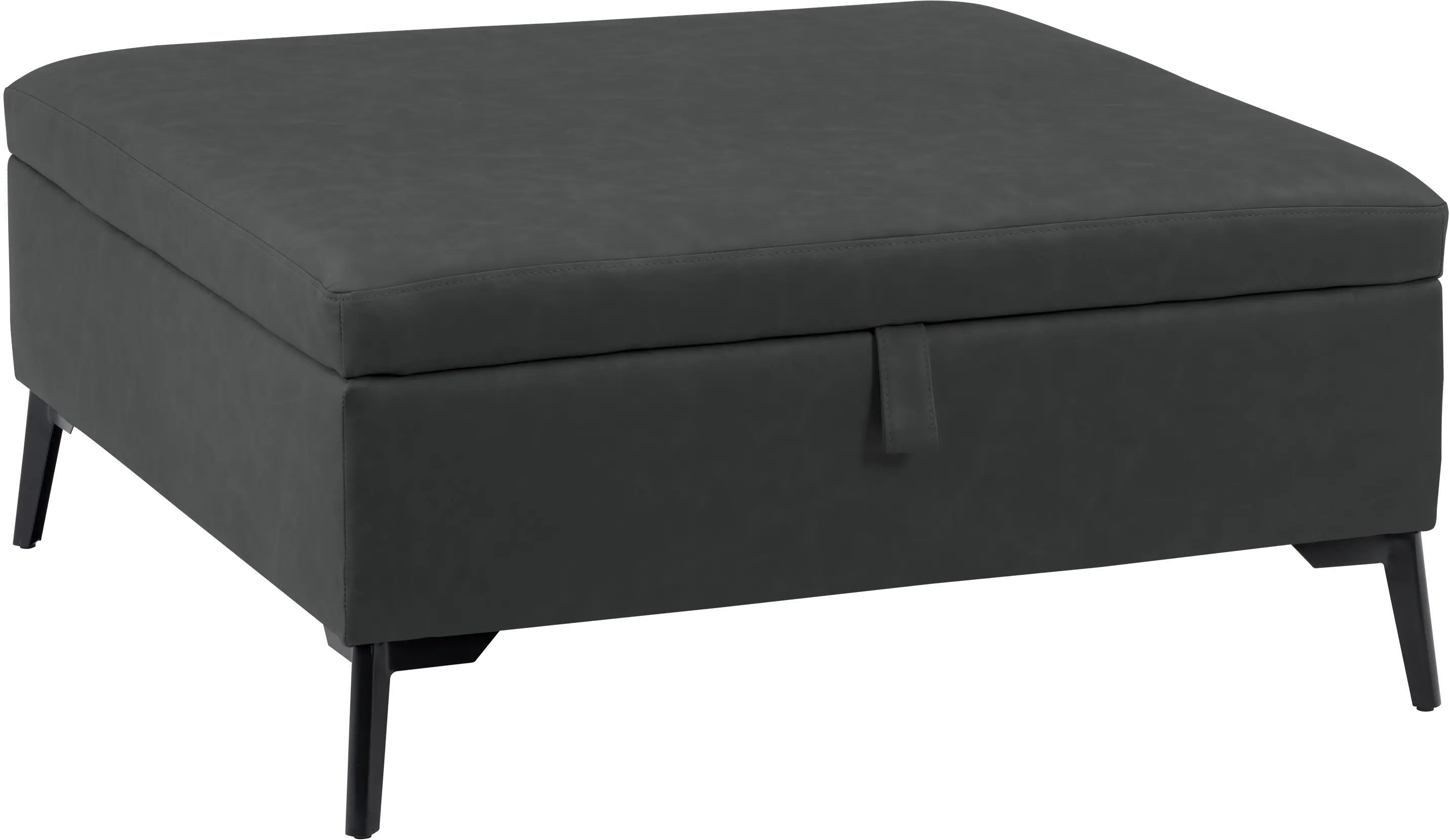 Linden Black Square Storage Ottoman-3