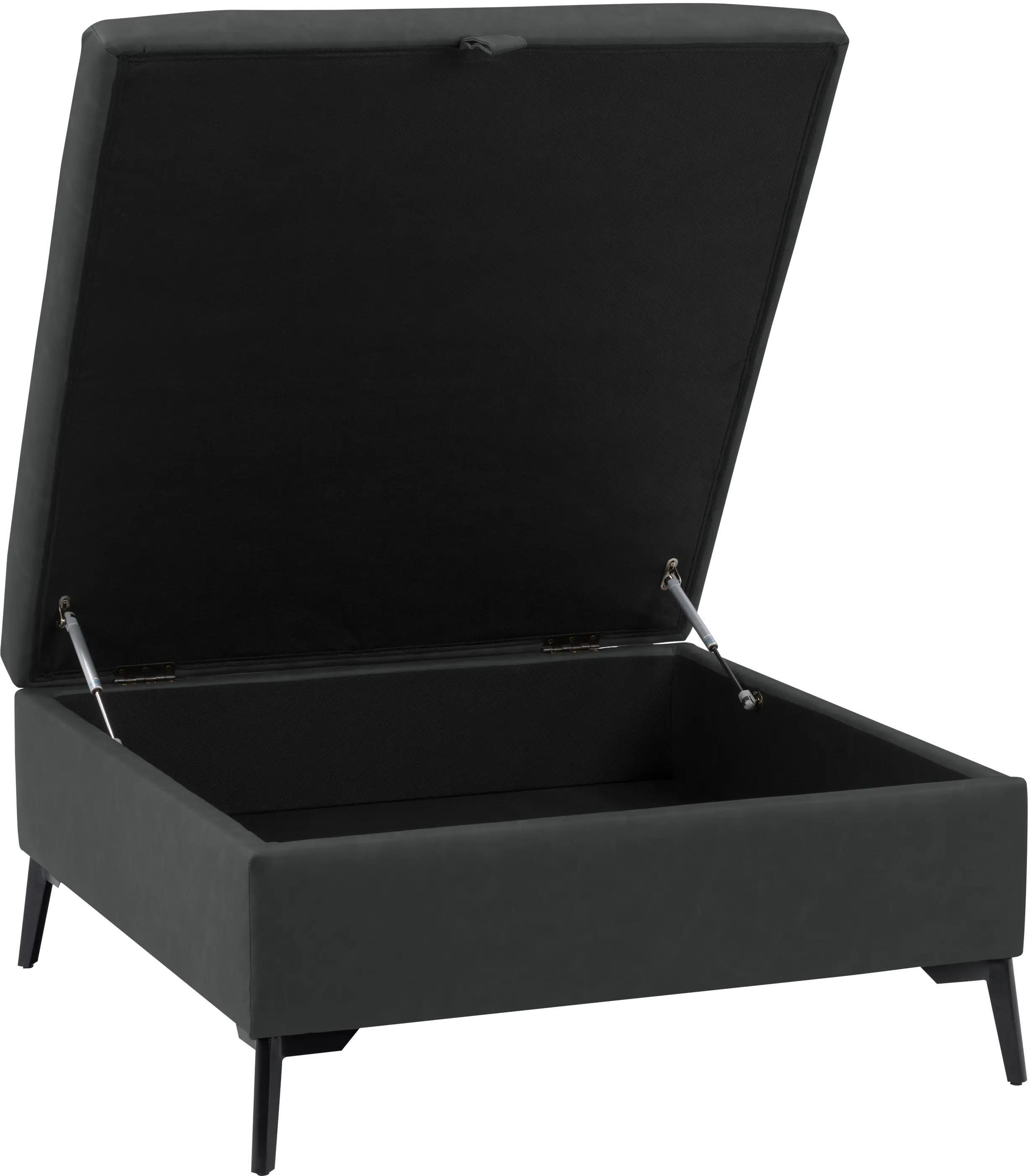 Linden Black Square Storage Ottoman-4