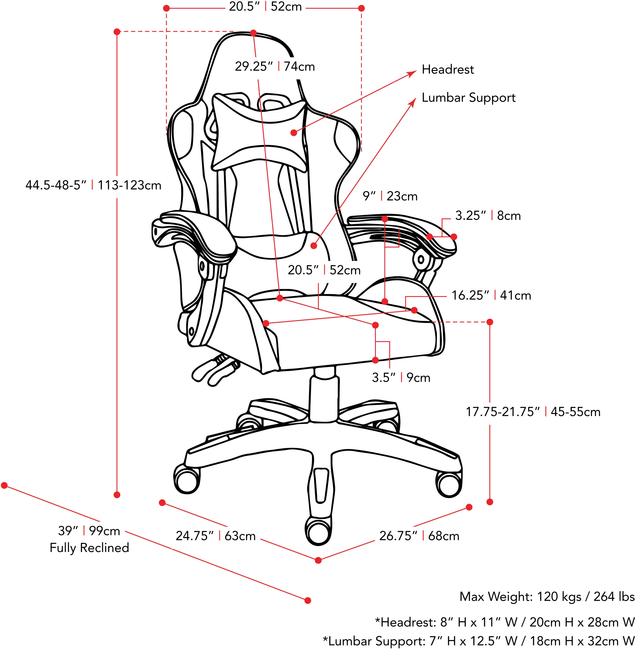 Ravagers Black and Blue Gaming Chair-8