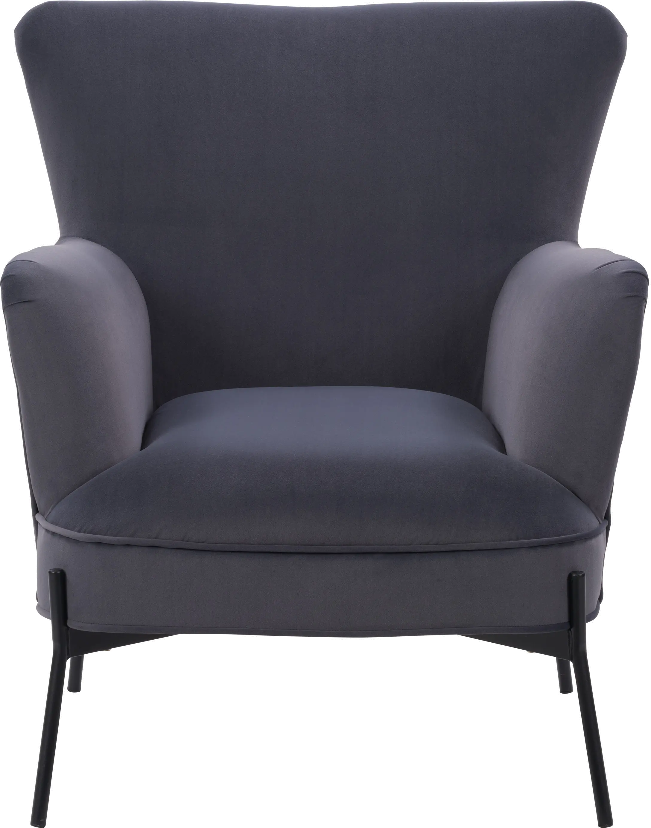 Elwood Gray Wingback Accent Chair-1
