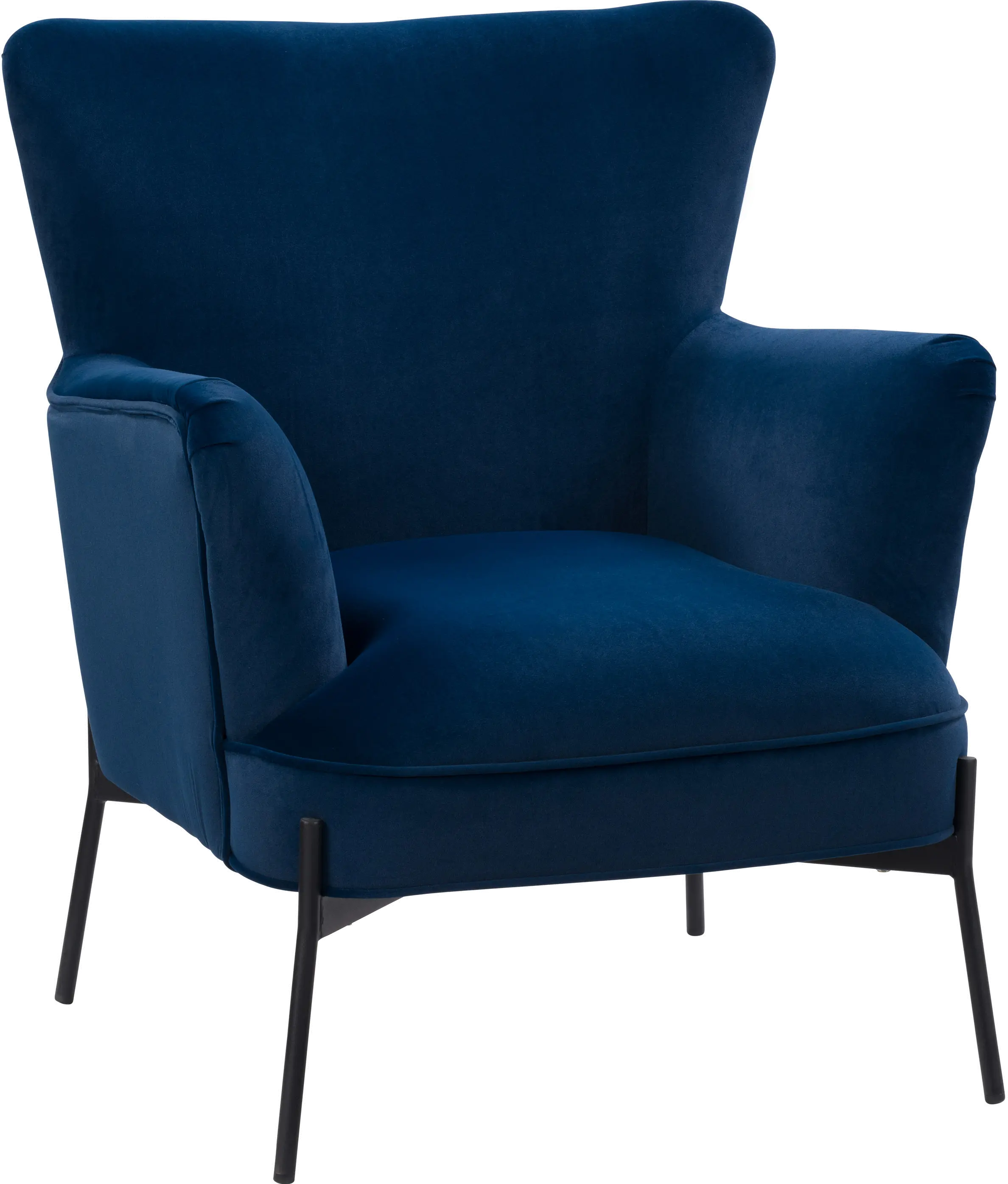 Elwood Blue Wingback Accent Chair-3