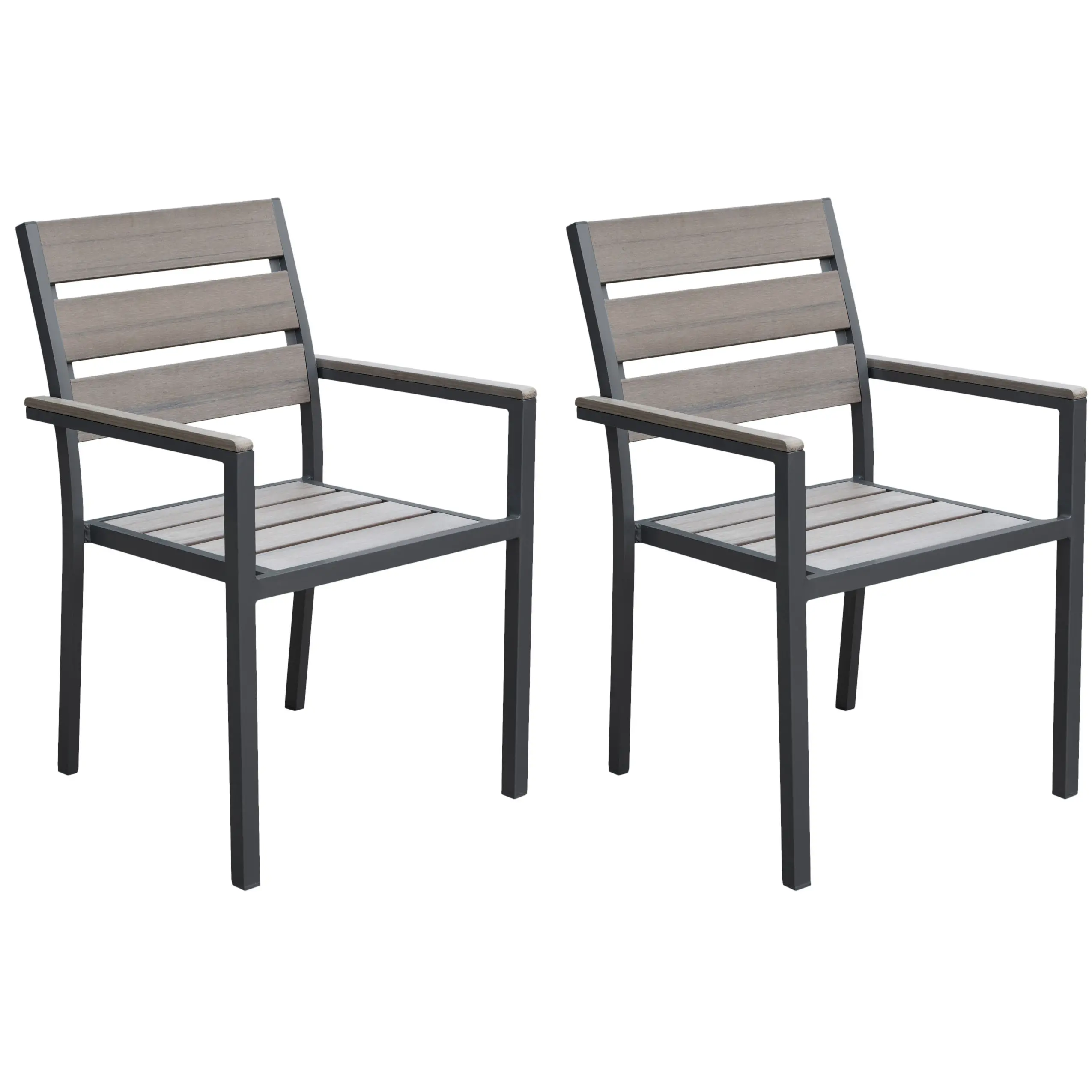 Gallant Black Outdoor Dining Chairs, Set of 2-1
