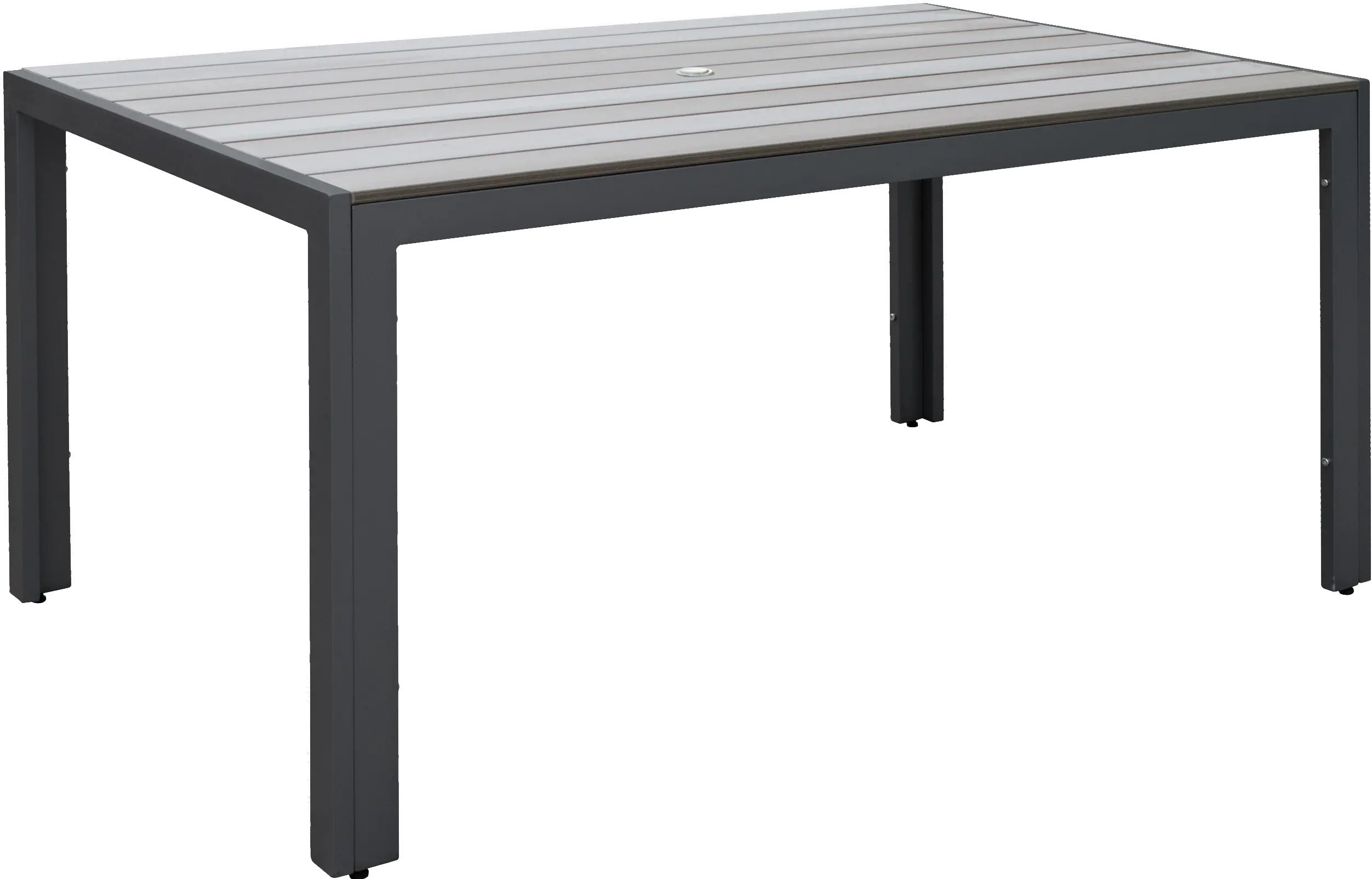 Gallant Sun Bleached Black Rectangle Patio Table-1