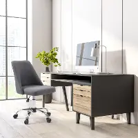 Marlowe Dark Gray Upholstered Armless Office Chair