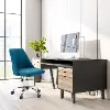Marlowe Blue Upholstered Armless Office Chair