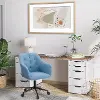 Marlowe Light Blue Button Tufted Office Chair