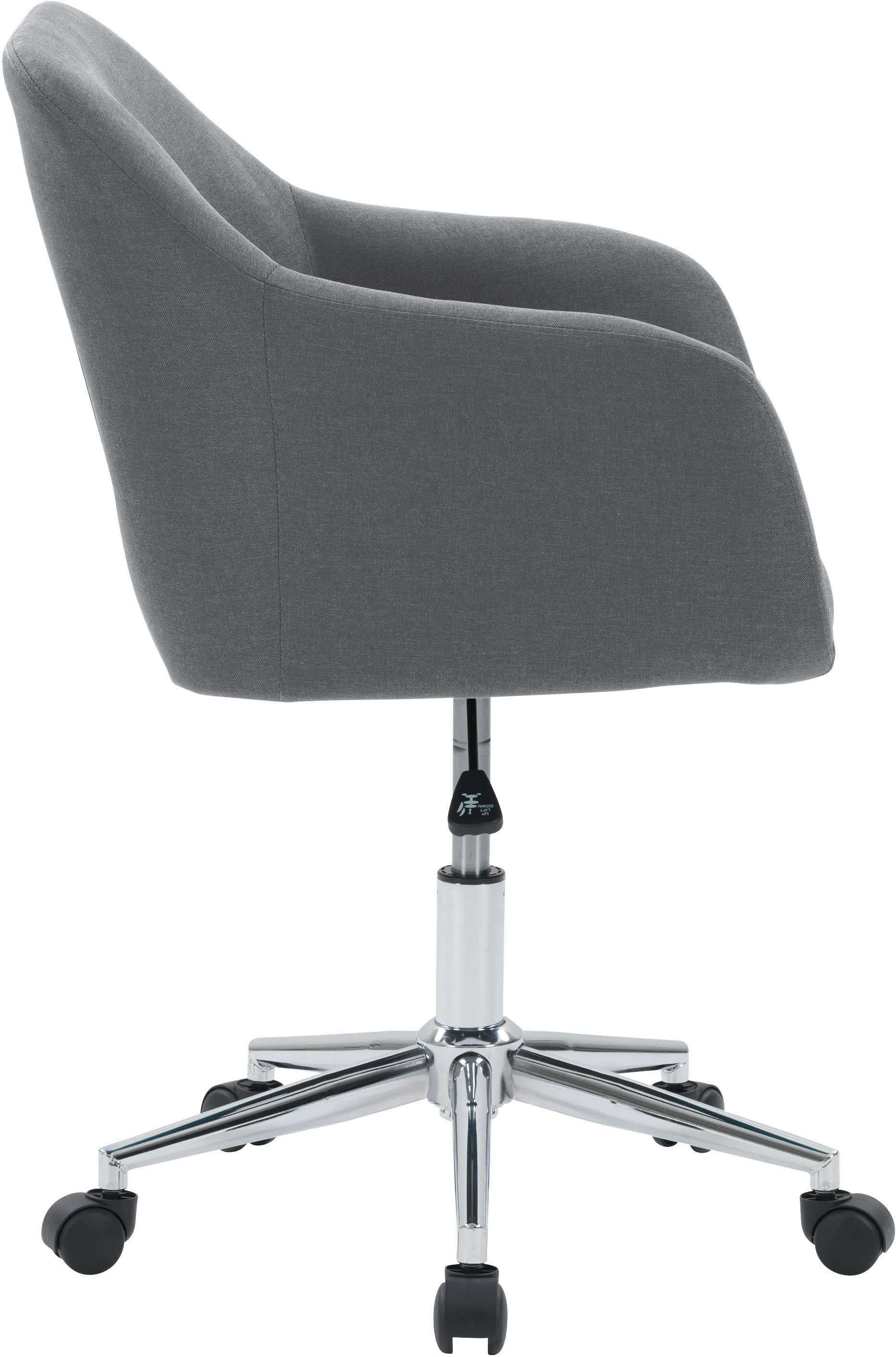 Marlowe Gray and Chrome Office Chair-4