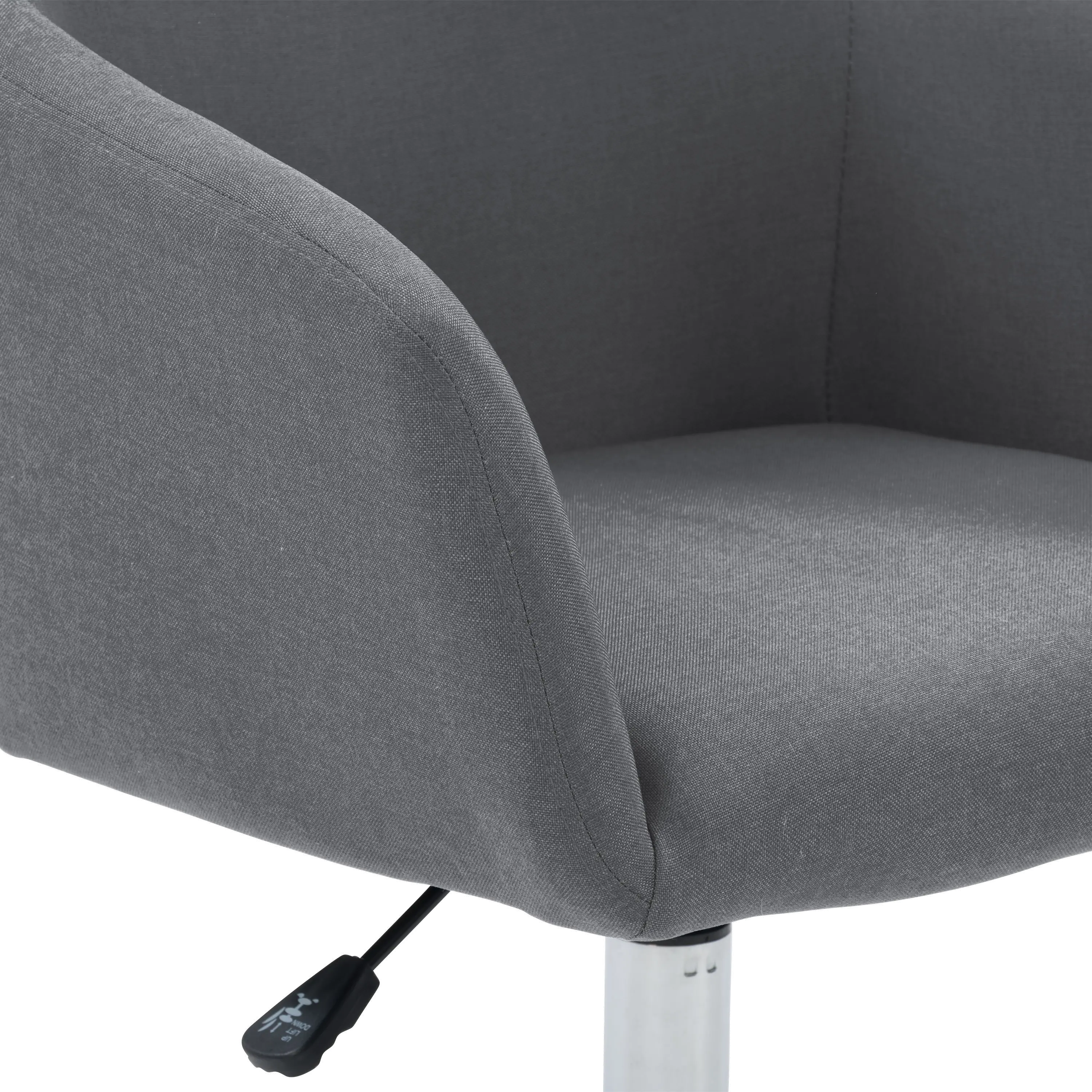 Marlowe Gray and Chrome Office Chair-6