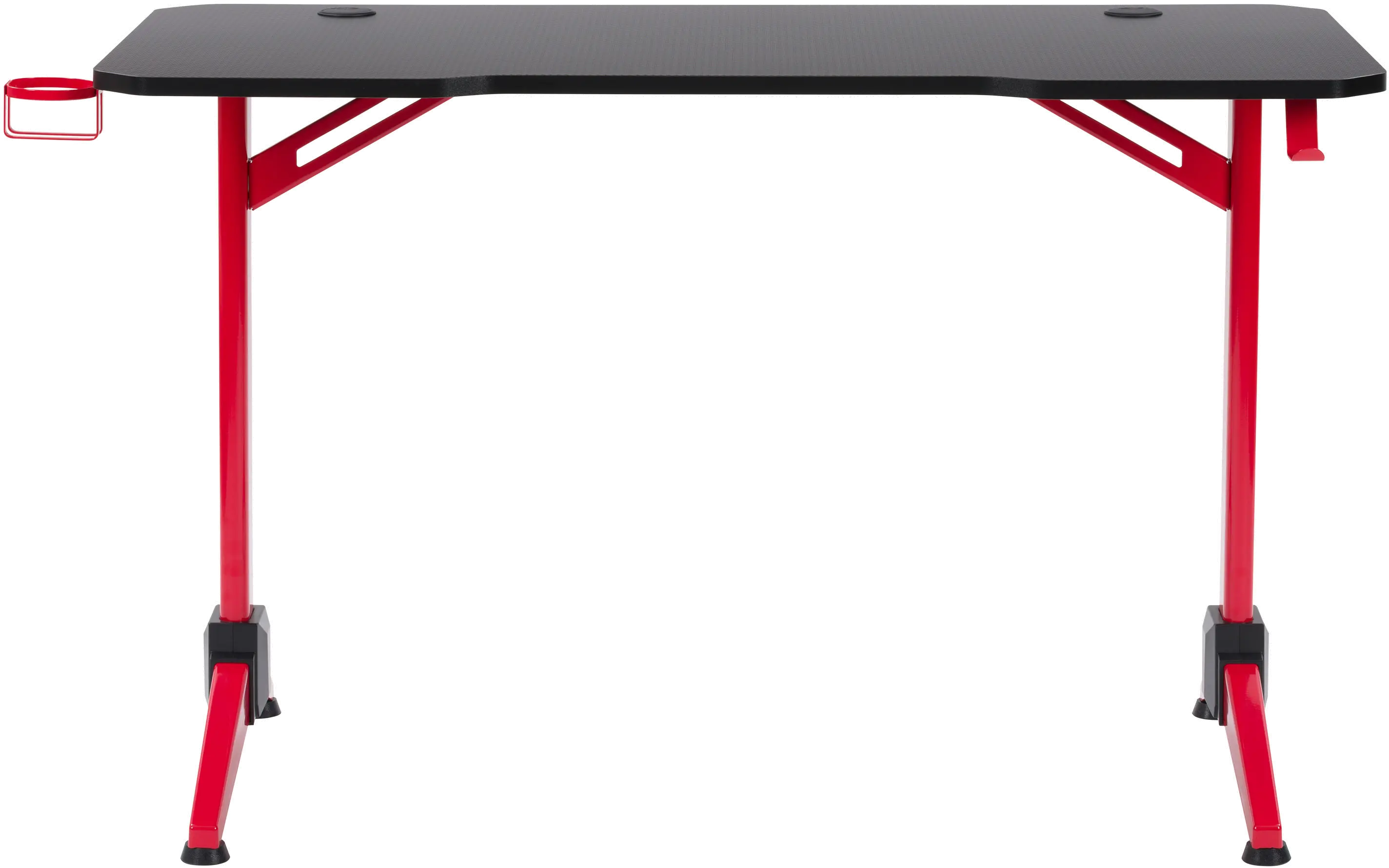 Conqueror Black and Red Gaming Desk with LED Lights-3