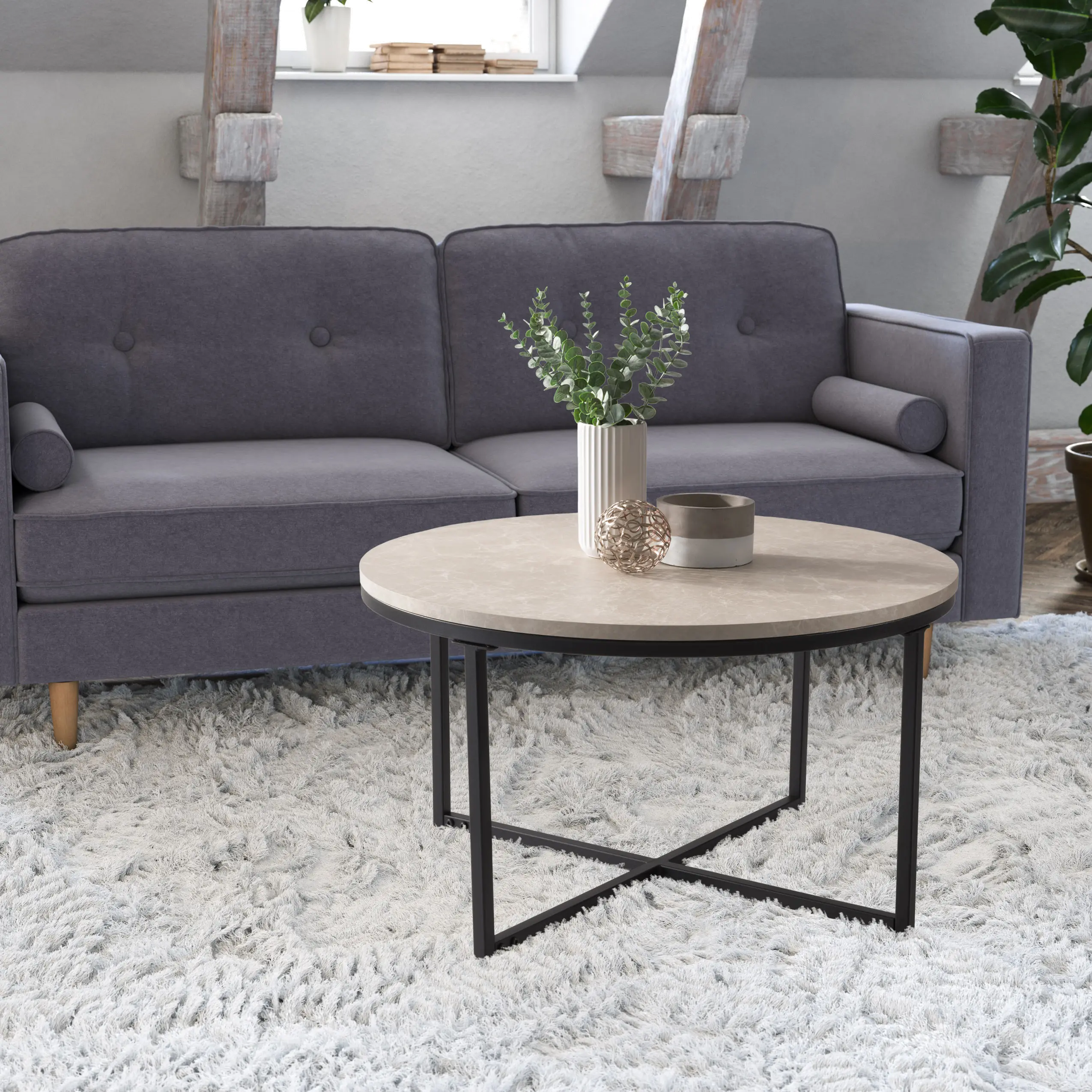 Ayla Gray Marble Coffee Table-2
