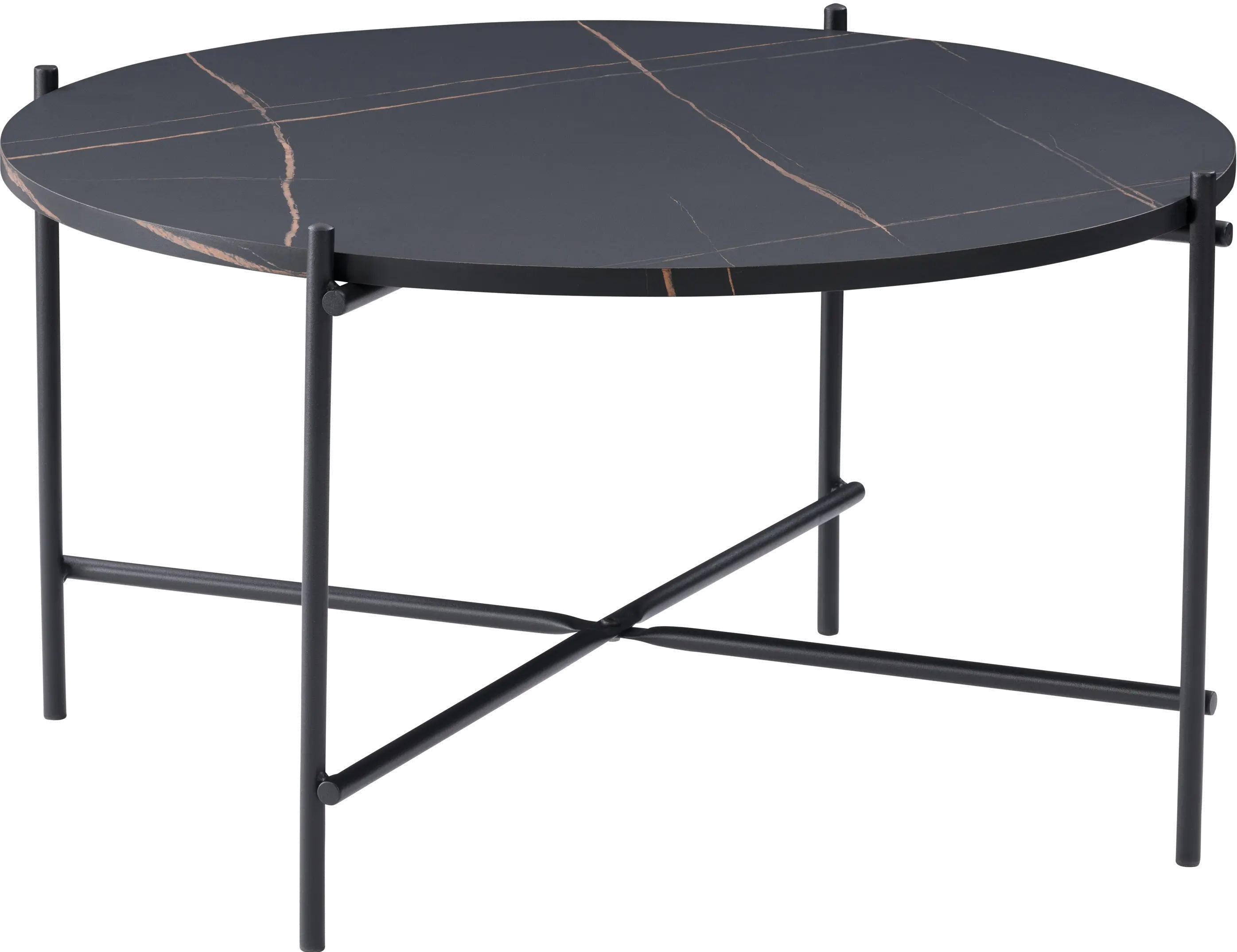 Ayla Black Marble Coffee Table-3