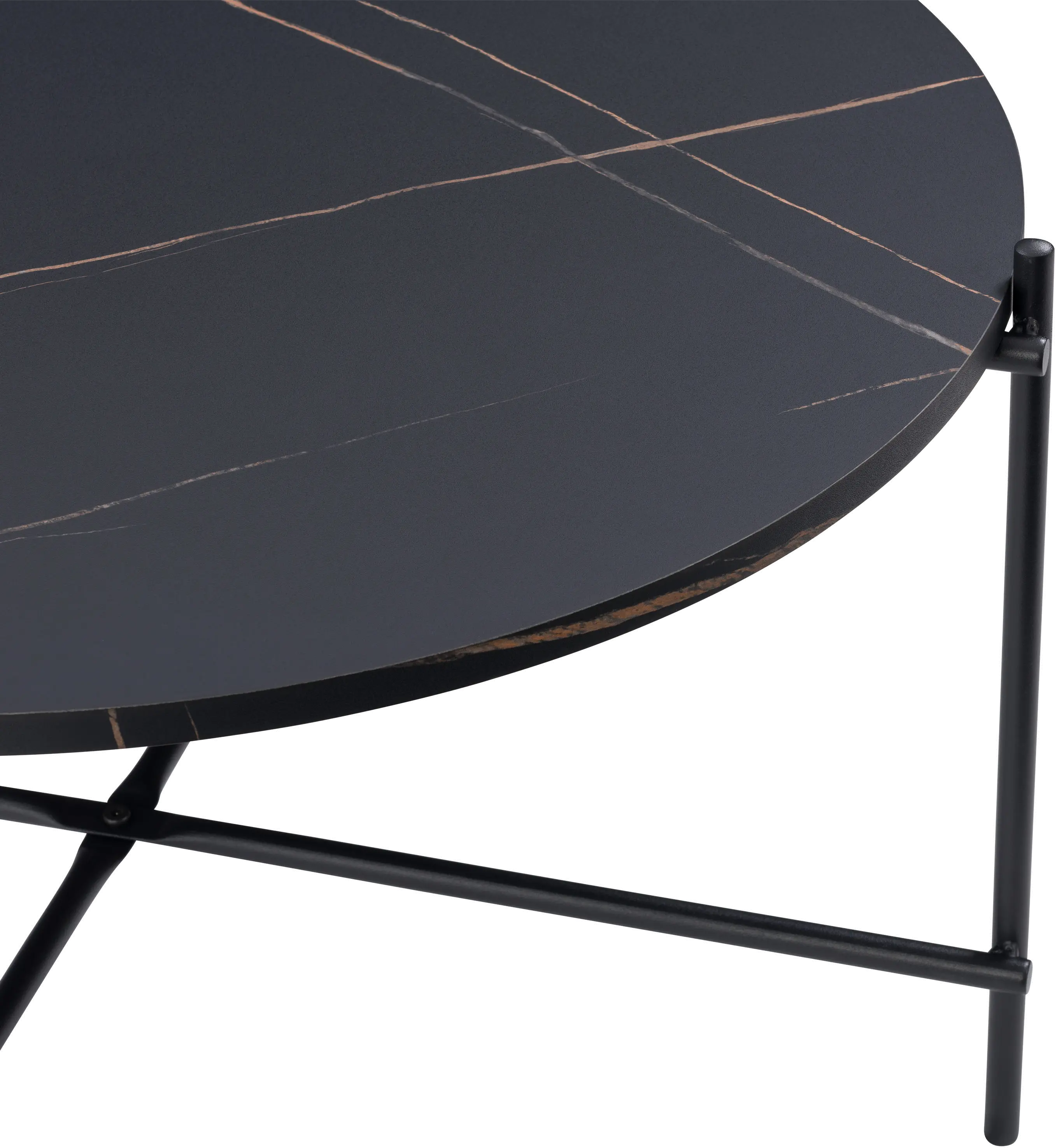 Ayla Black Marble Coffee Table-4