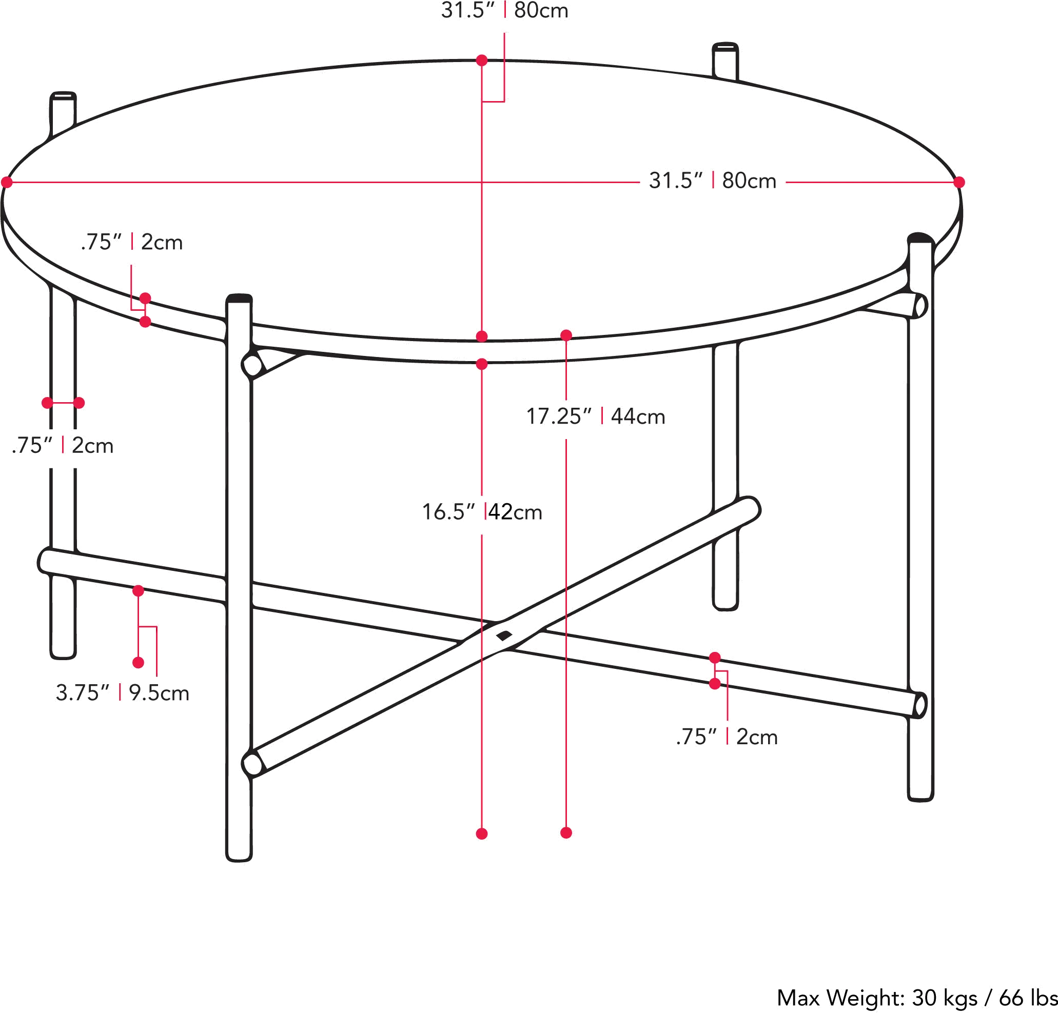 Ayla Black Marble Coffee Table-6