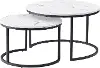 Fort Worth White Marble Nesting Coffee Table