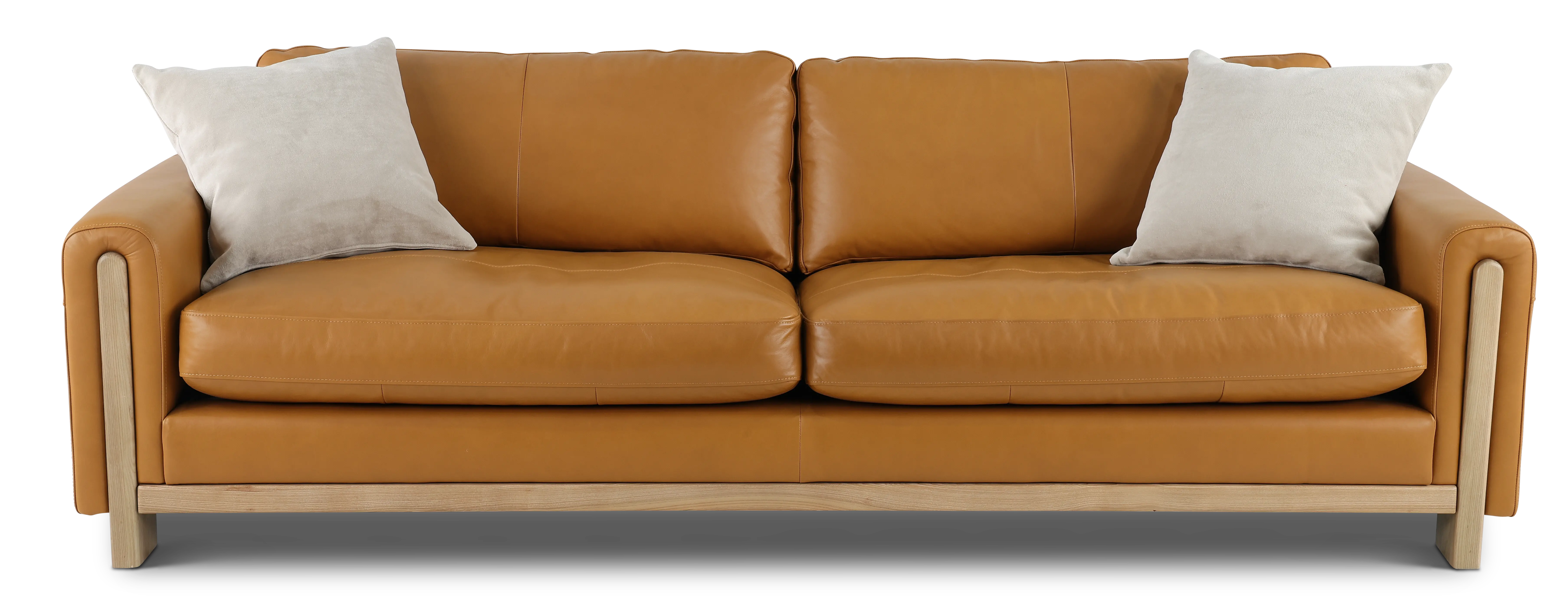 Kinsley Tan Leather Sofa-1