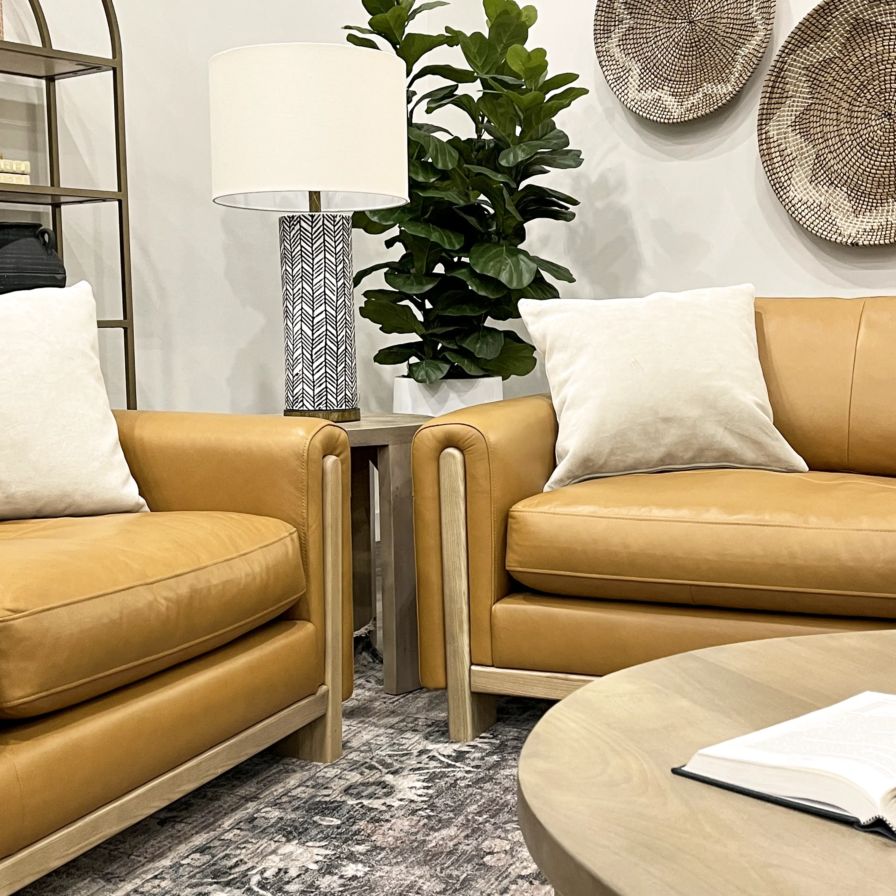 Kinsley Tan Leather Sofa-10