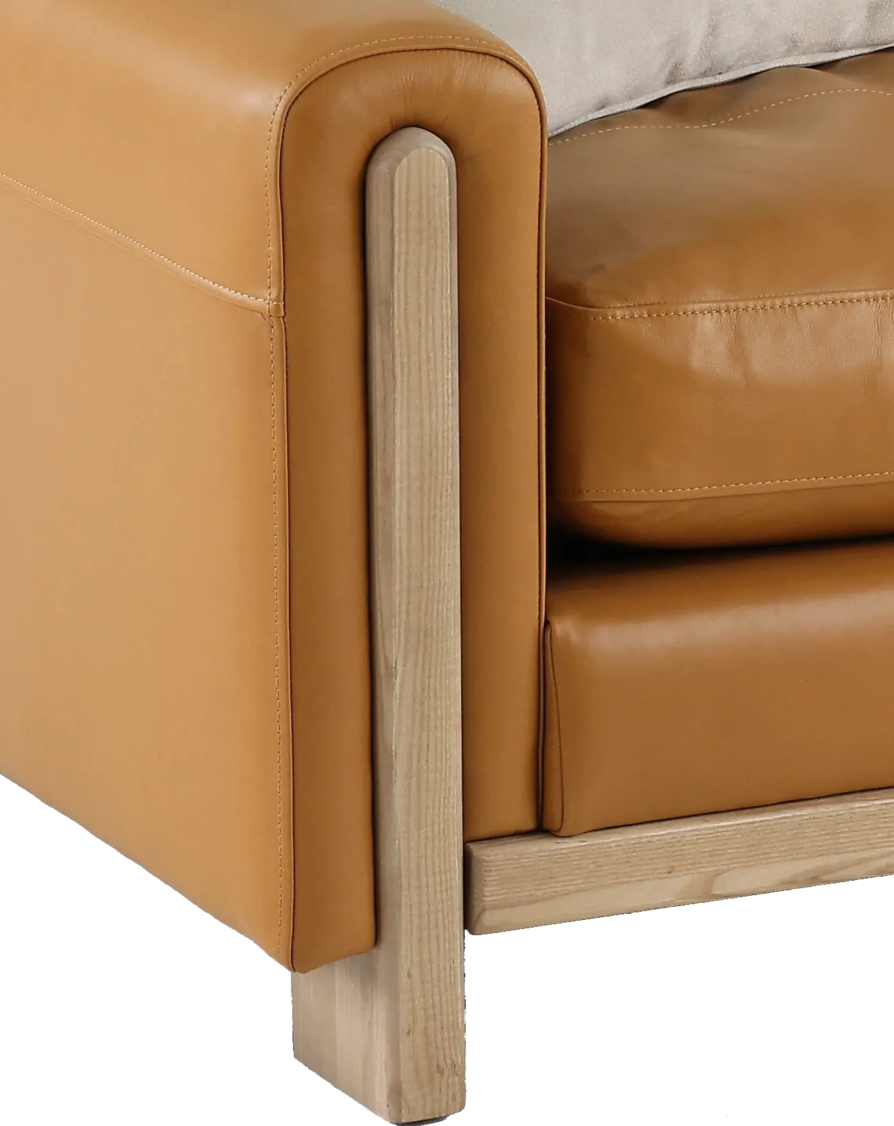 Kinsley Tan Leather Loveseat-6