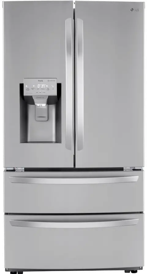 LMXC22626S LG 22 cu ft French Door Refrigerator - Counter Depth Stainless Steel-2