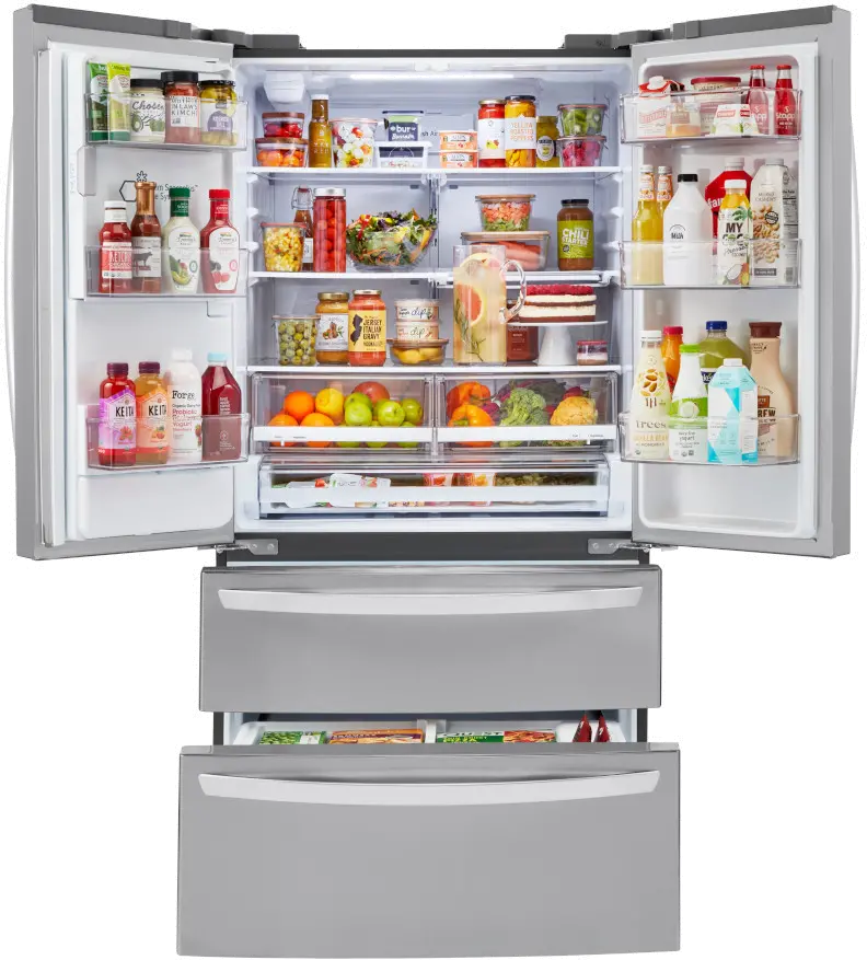 LMXC22626S LG 22 cu ft French Door Refrigerator - Counter Depth Stainless Steel-6