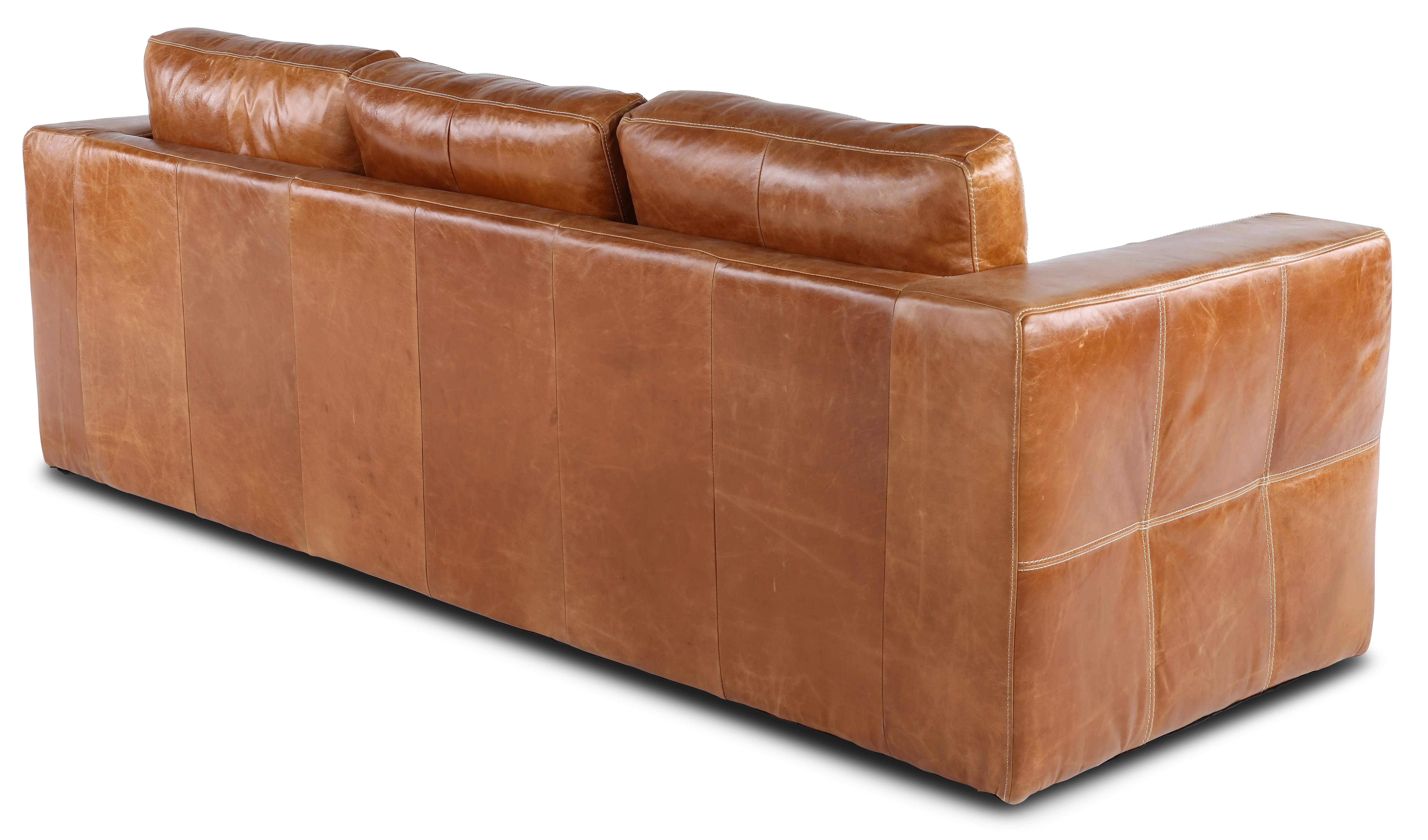 Sunset Light Brown Leather Sofa-5