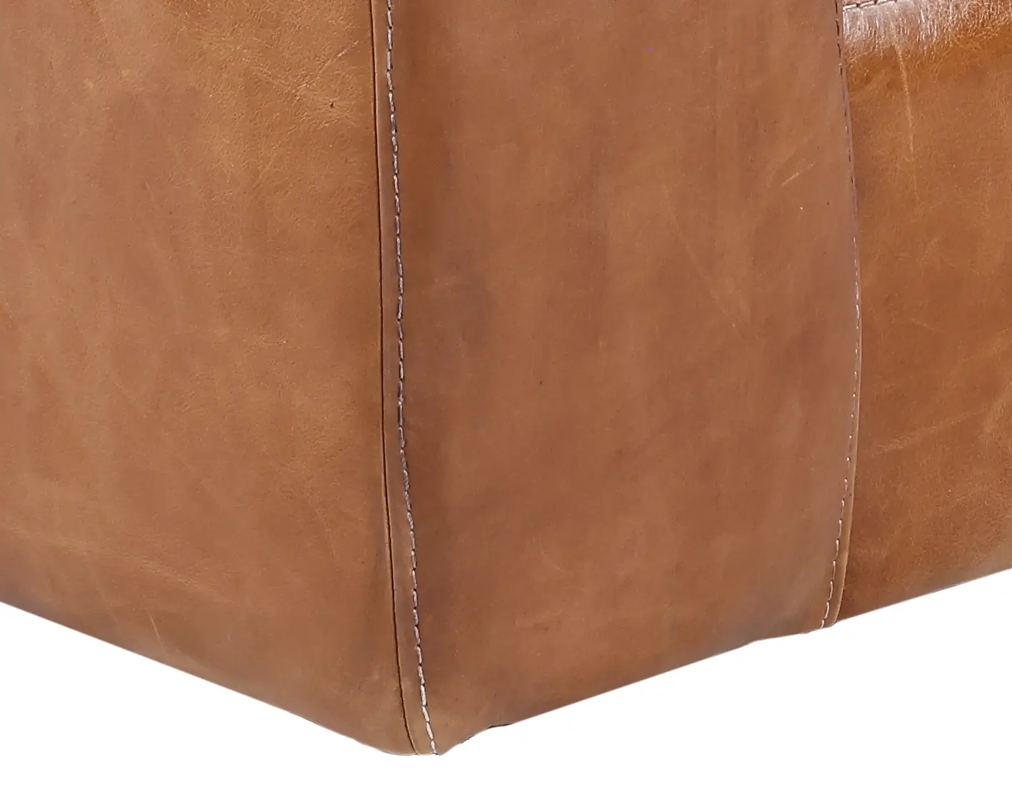 Sunset Light Brown Leather Sofa-6