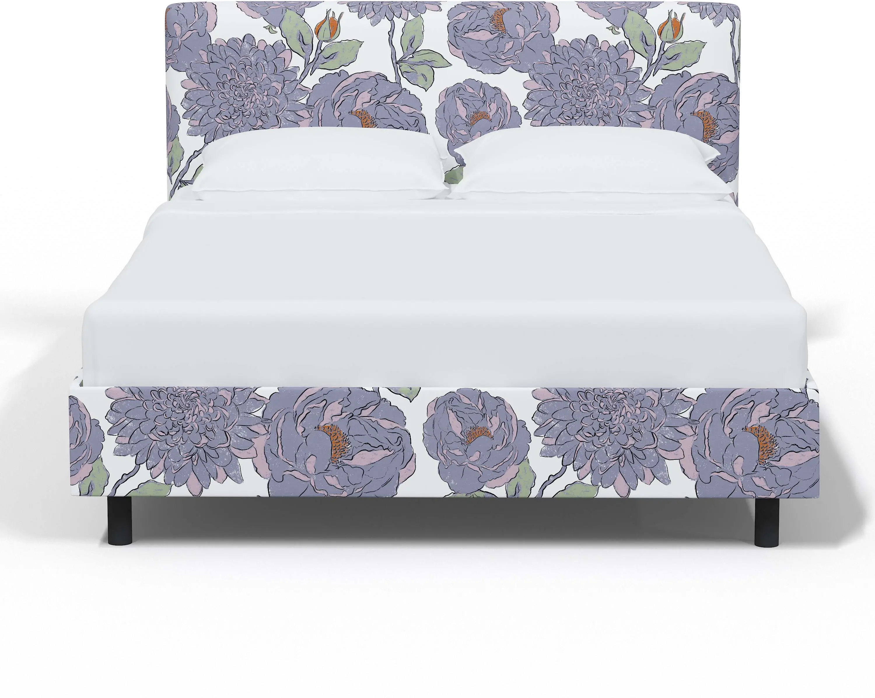 754PBDALPRWOGA Brianna Periwinkle Floral California King Platform Bed - Skyline Furniture-3