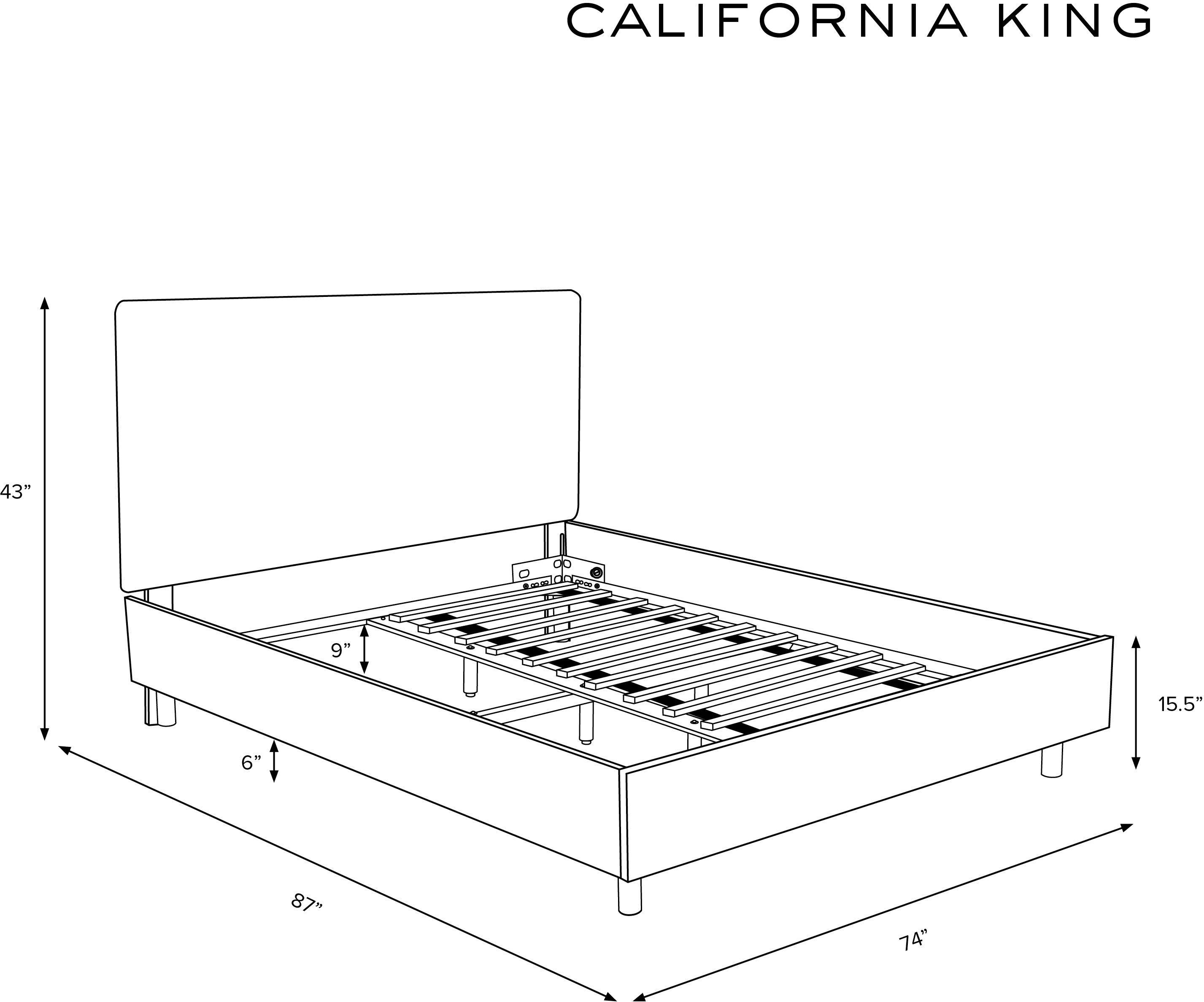 754PBDALPRWOGA Brianna Periwinkle Floral California King Platform Bed - Skyline Furniture-5
