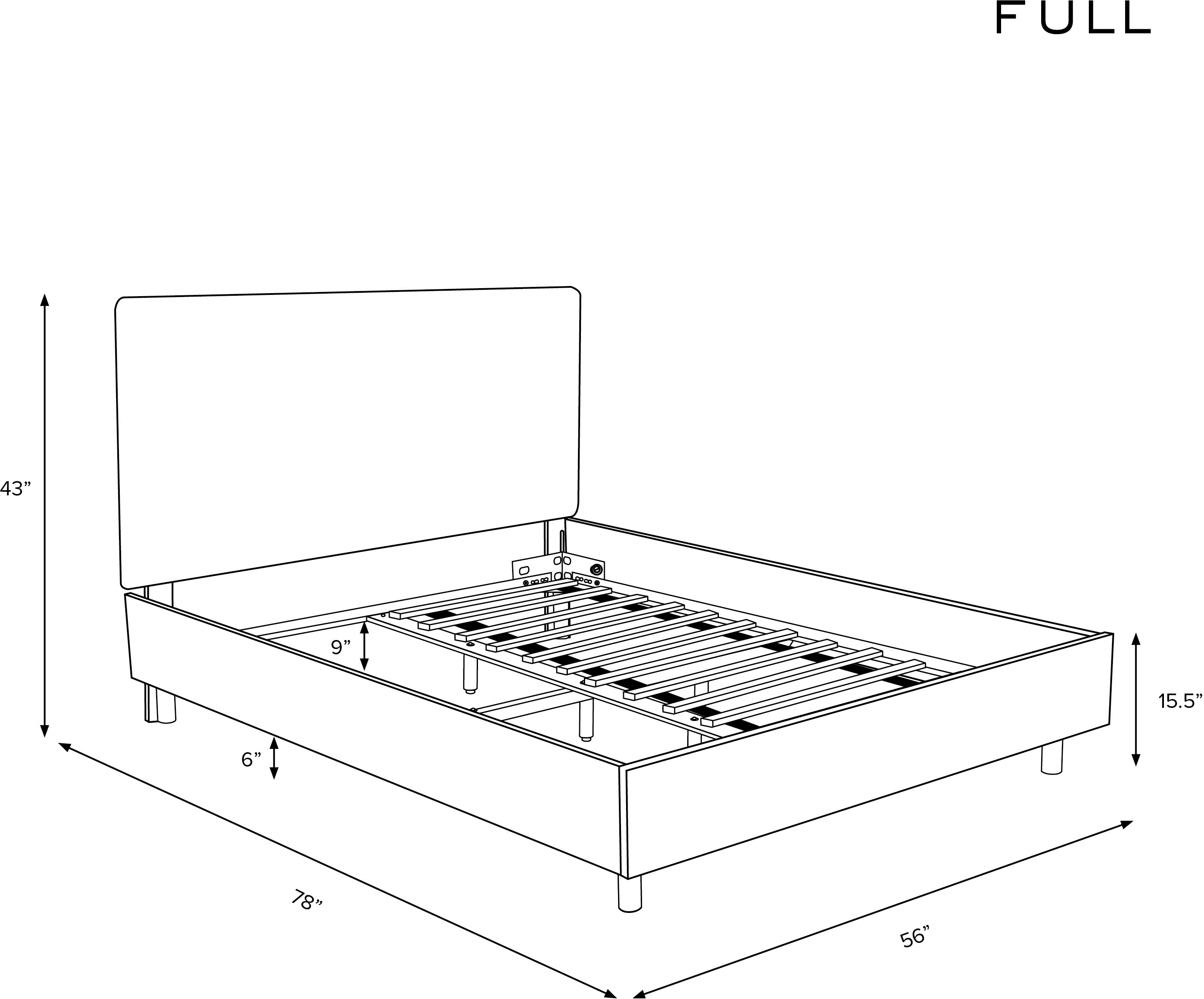 751PBDALPKOGA Brianna Pink Floral Full Platform Bed - Skyline Furniture-5