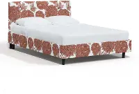 752PBDALPKOGA Brianna Pink Floral Queen Platform Bed - Skyline Furniture