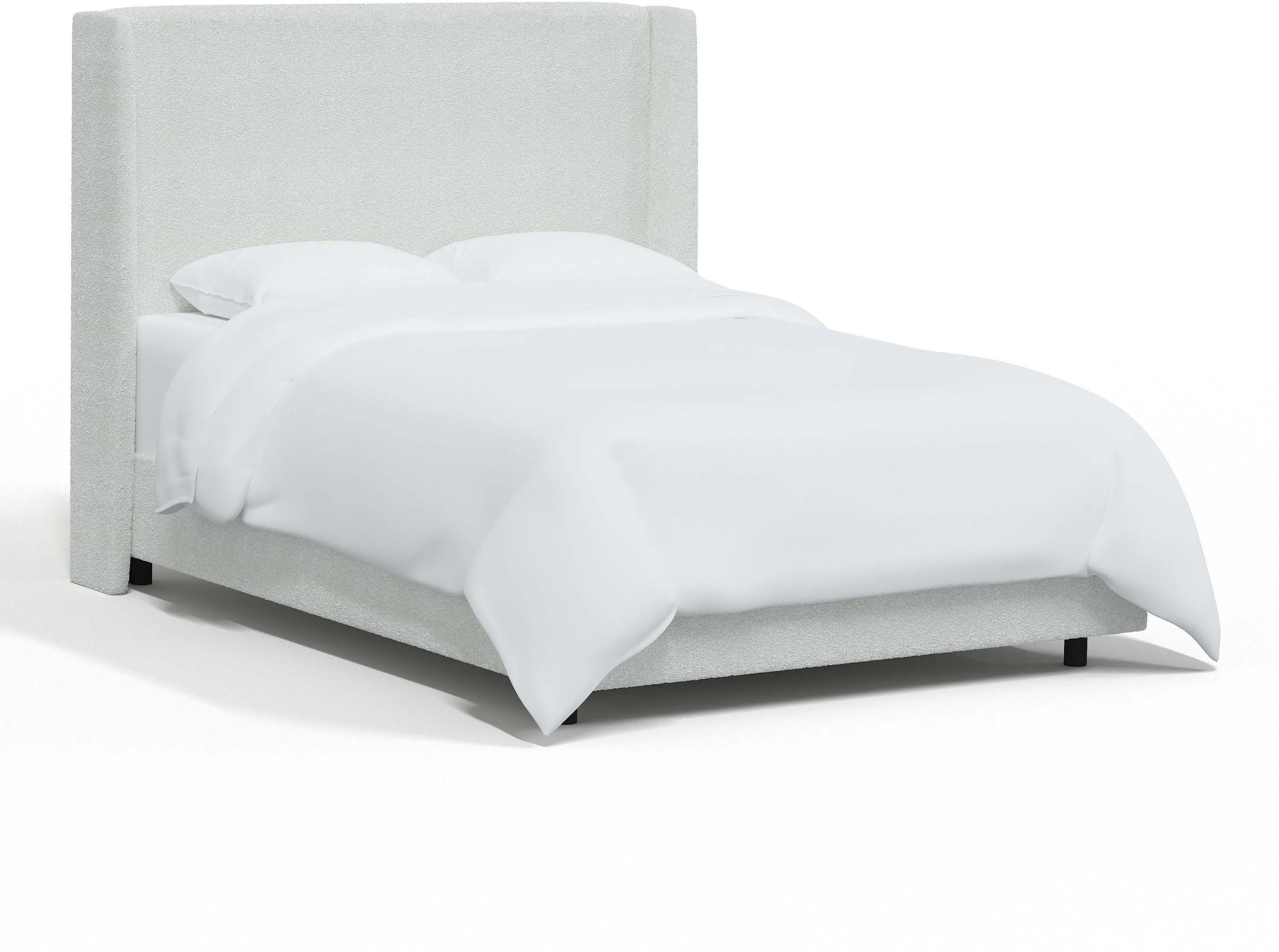 431BEDCPNIVR Sasha Bouclé Ivory Curved Wingback Full Bed - Skyline Furniture-1