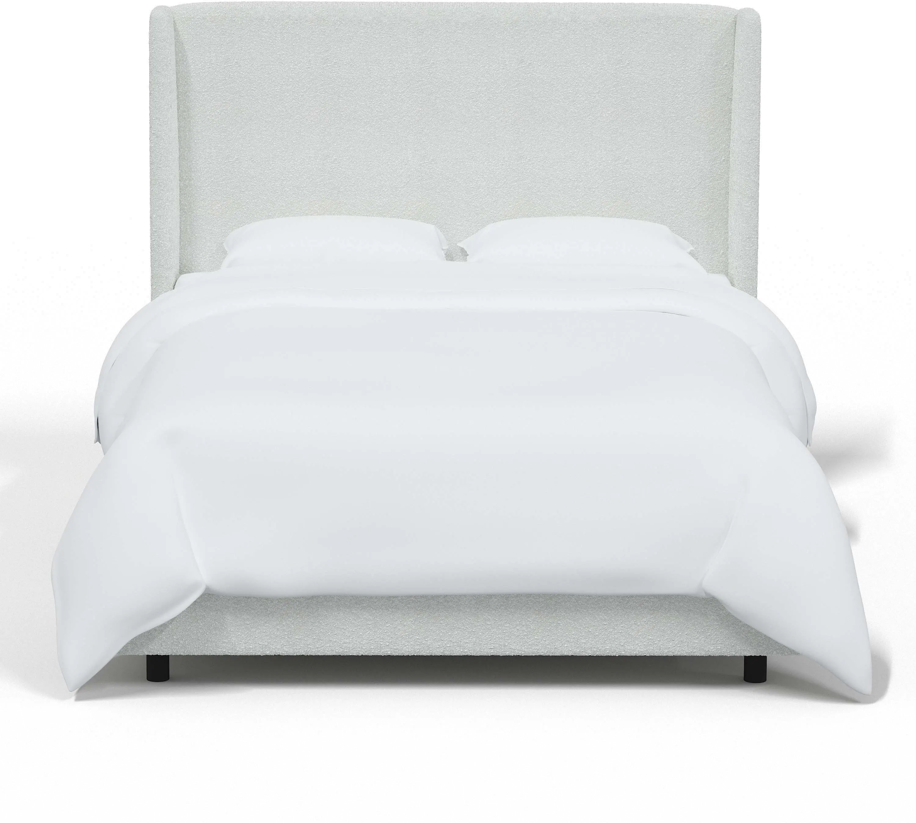 432BEDCPNIVR Sasha Bouclé Ivory Square Wingback Queen Bed - Skyline Furniture-2