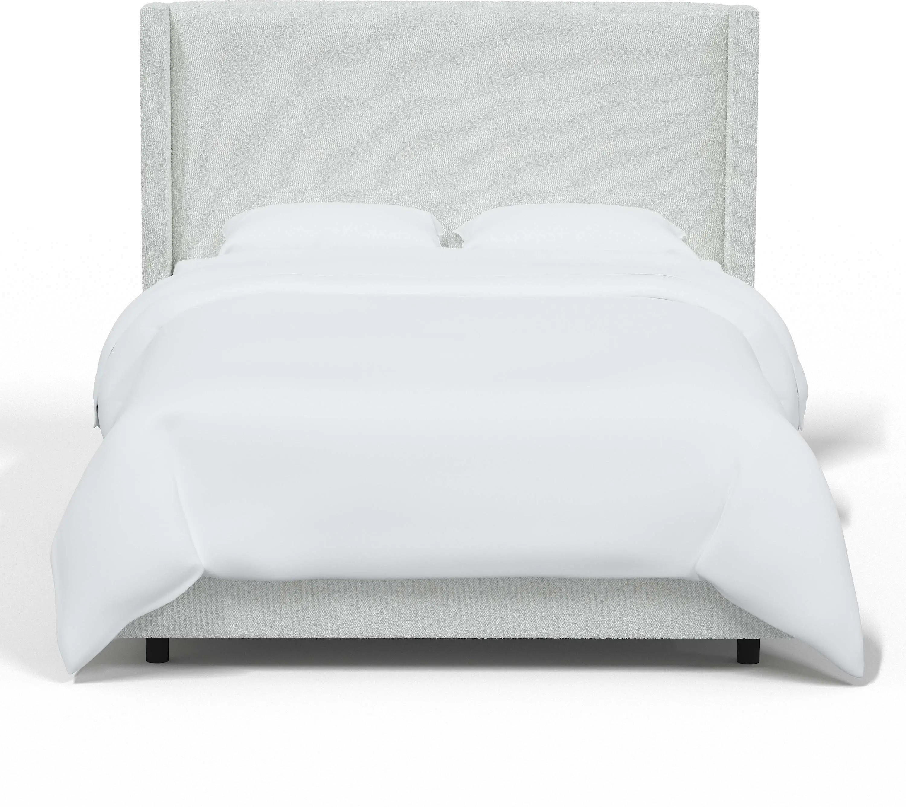 500BEDCPNIVR Penelope Bouclé Ivory Straight Wingback Twin Bed - Skyline Furniture-2