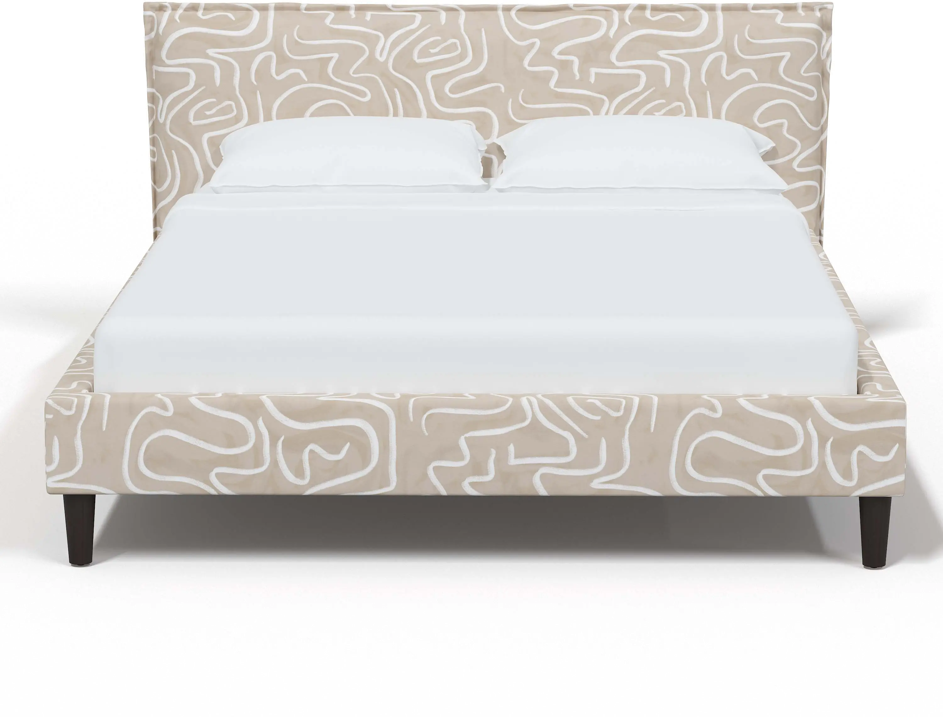 1370BEDEVLNTLOGA Maeve Beige Abstract Print Twin Platform Bed - Skyline Furniture-3